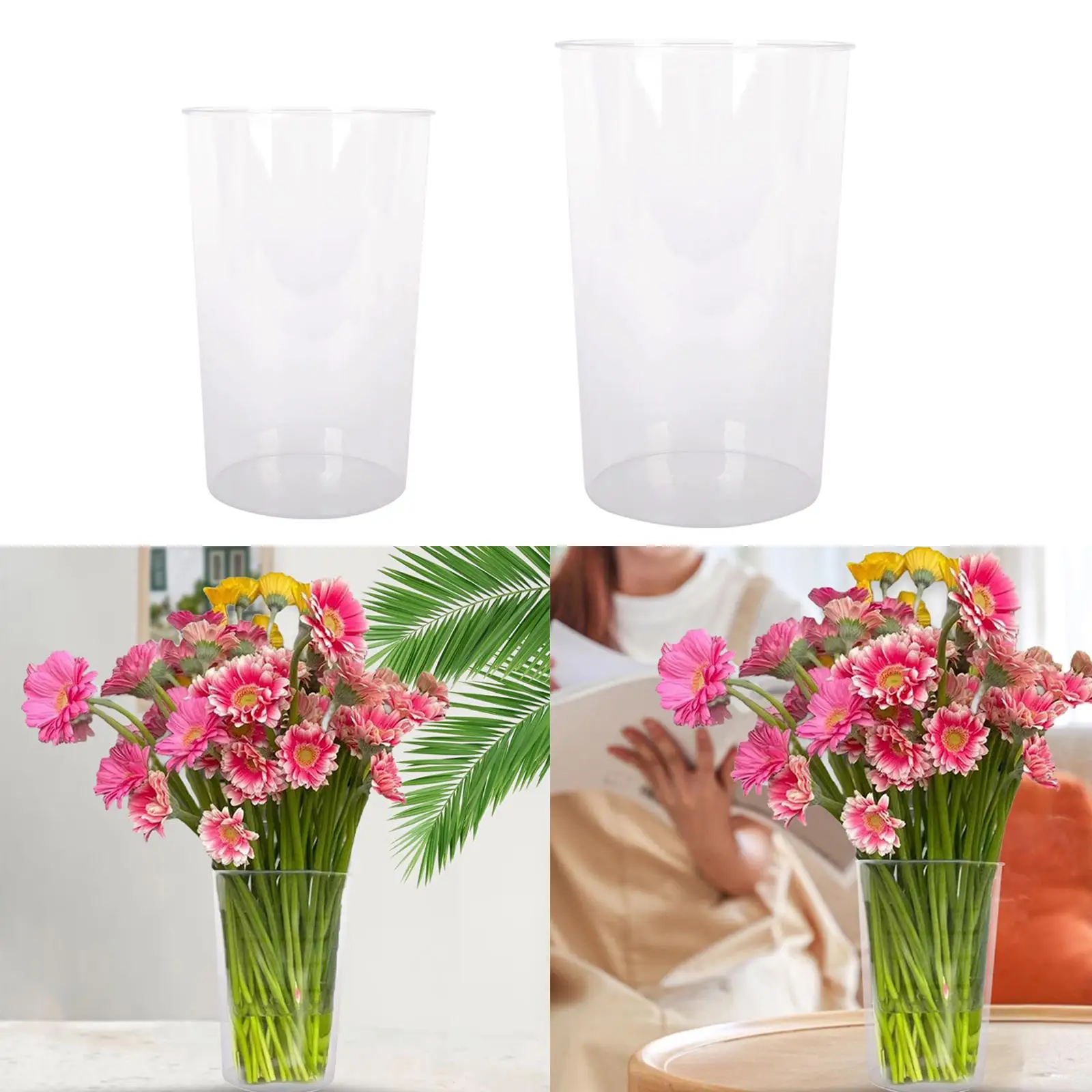 Acrylic Vase Flowers Classy Clear Flower Vase for Desktop Holidays Festivals