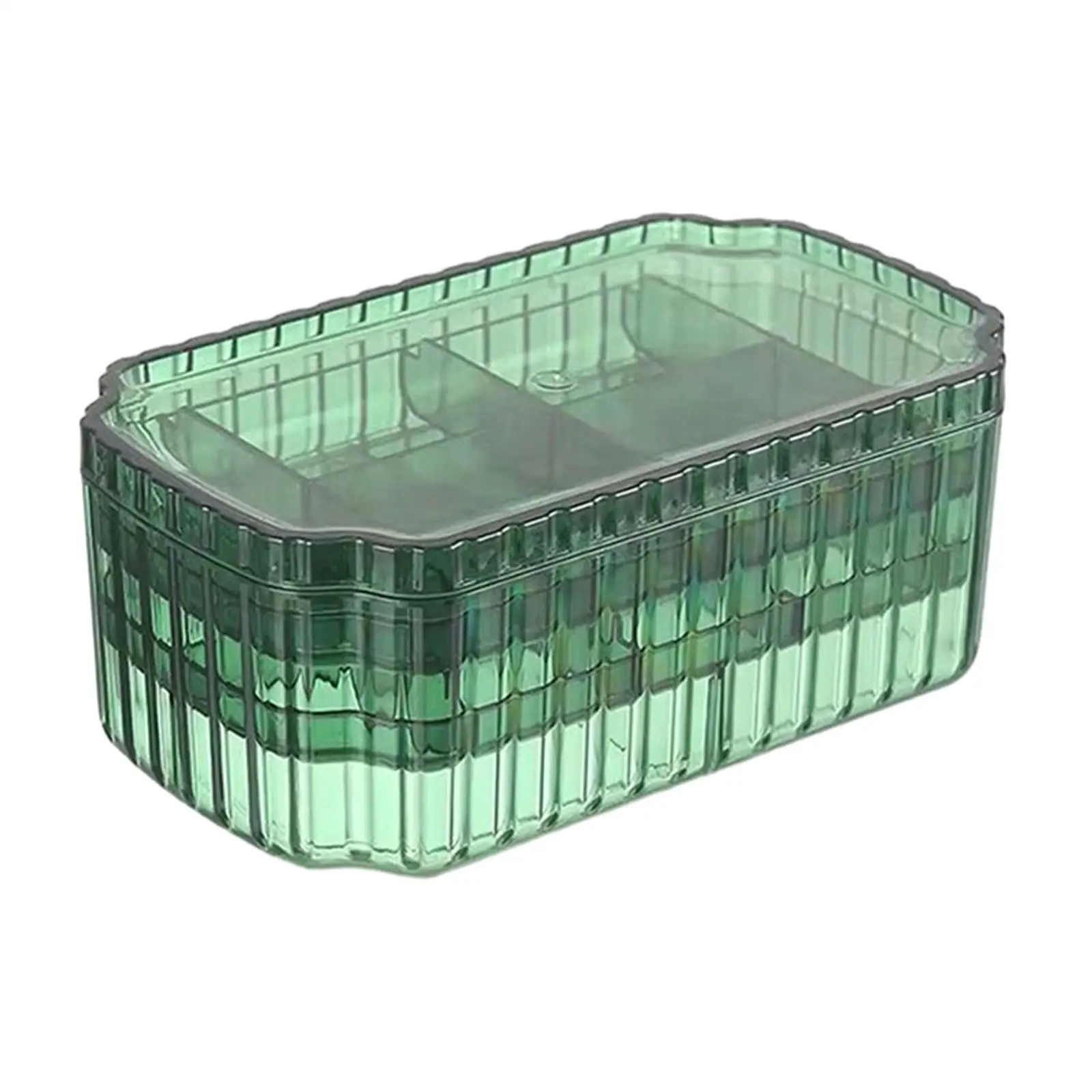 Jewelry Storage Box Earring Tray 3 Layer Jewelry Organizer with Multi Grids Multifunctional Large Capacity for Birthday Gifts