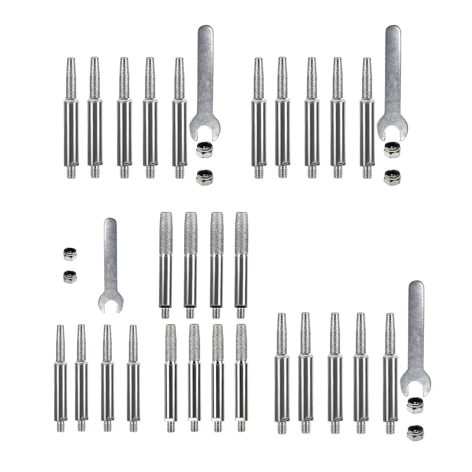 Burr Bit Set High Hardness Engraving Bit Replacement Wheels for Electric Saw Steel and Wood Working Drilling