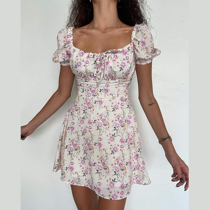 com flores, vestido de verão, vestido a-line, férias, praia, mini, verão