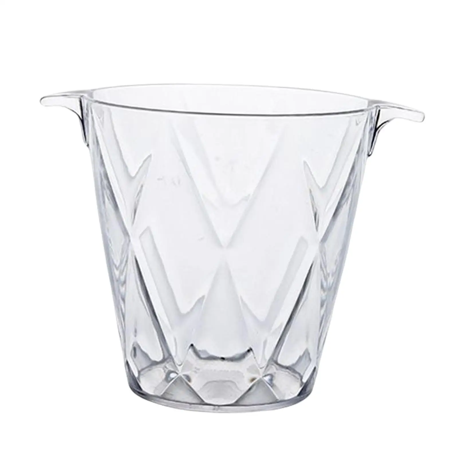 Clear Ice Bucket Drink Chiller with Handle Portable Party Beverage Bin Ice Tub for Pub Bar Hotel Home Champagne
