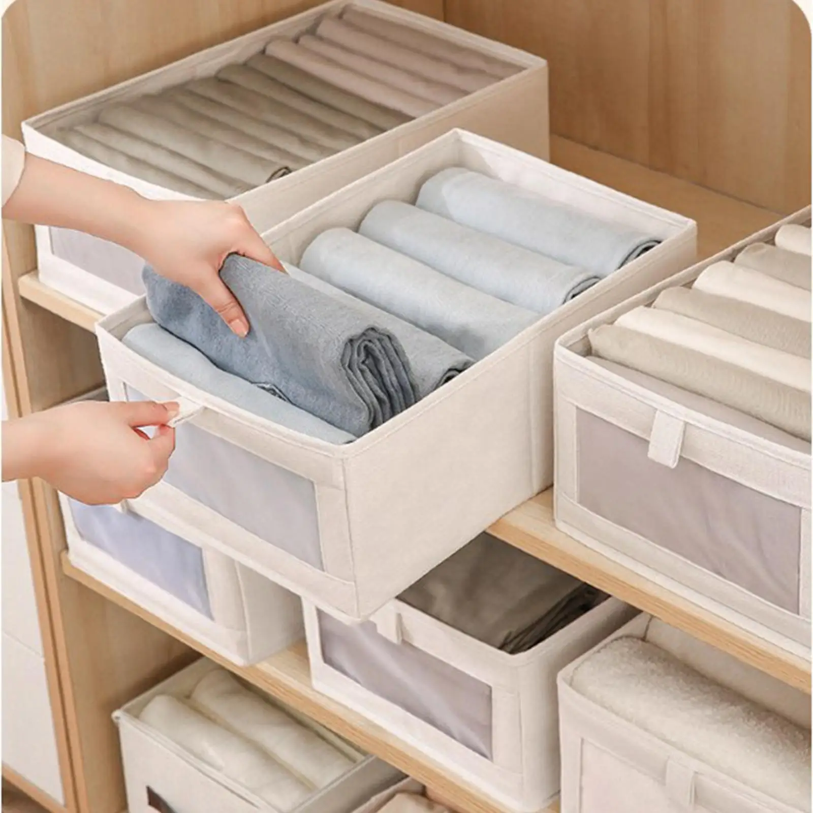 Clothes Organizer Storage Box Storage Basket for Blanket Clothing Clothes