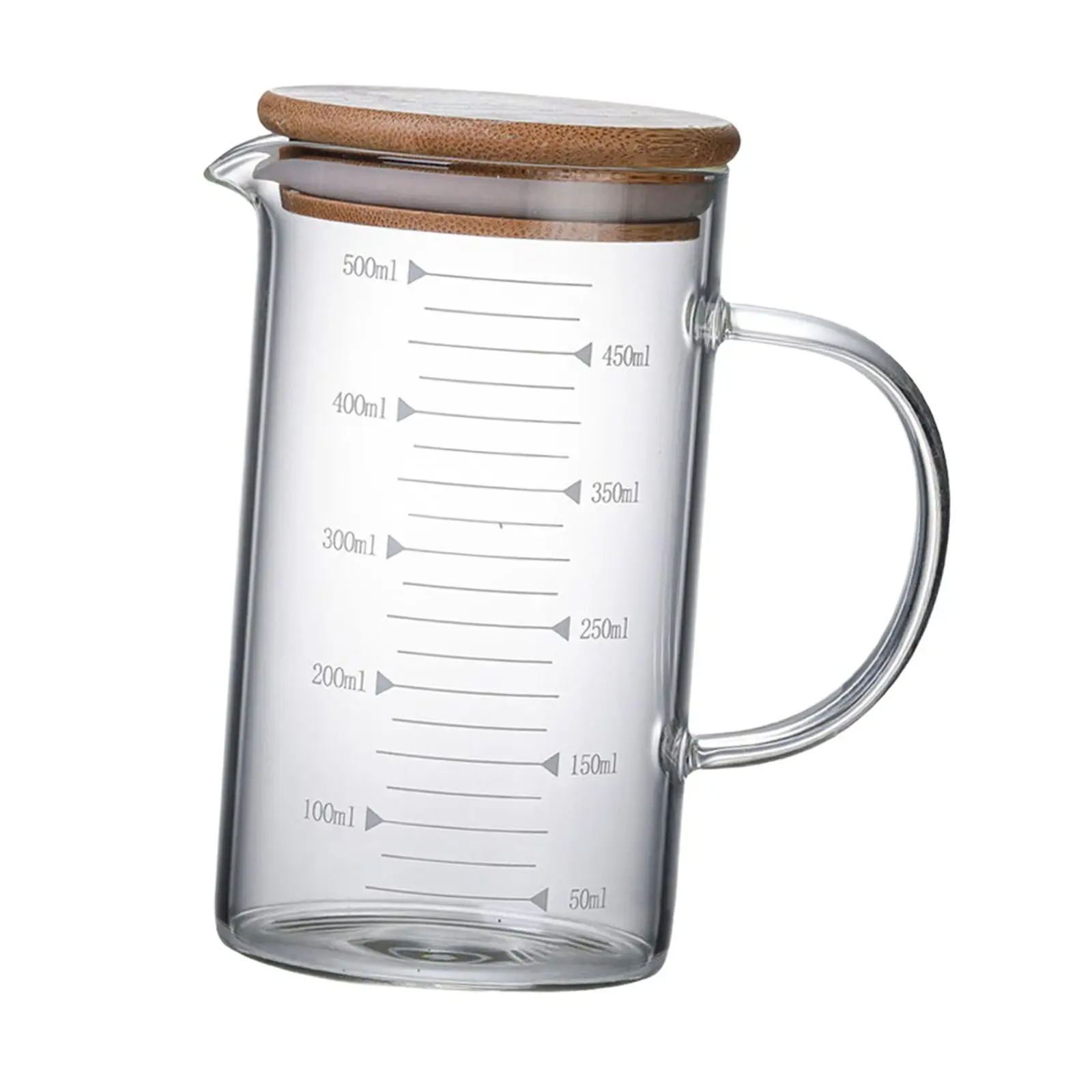 Measuring Milk Glass Cup with Scale, Fridge Juice Jug Household Transparent