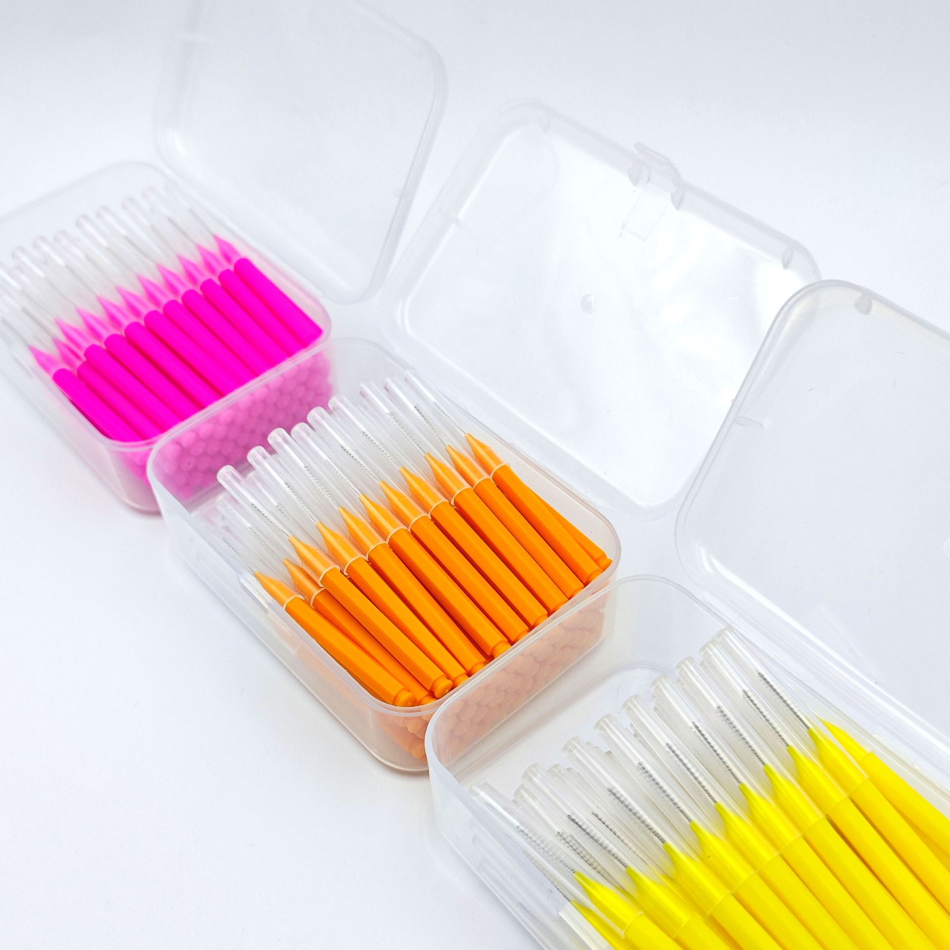 60 Stück Interdentalbürsten 0,6–1,5 mm Gesundheitszahn Push-Pull Escova entfernt Lebensmittel und Plaque, bessere Zähne, Mundhygiene-Werkzeug – Detail 3