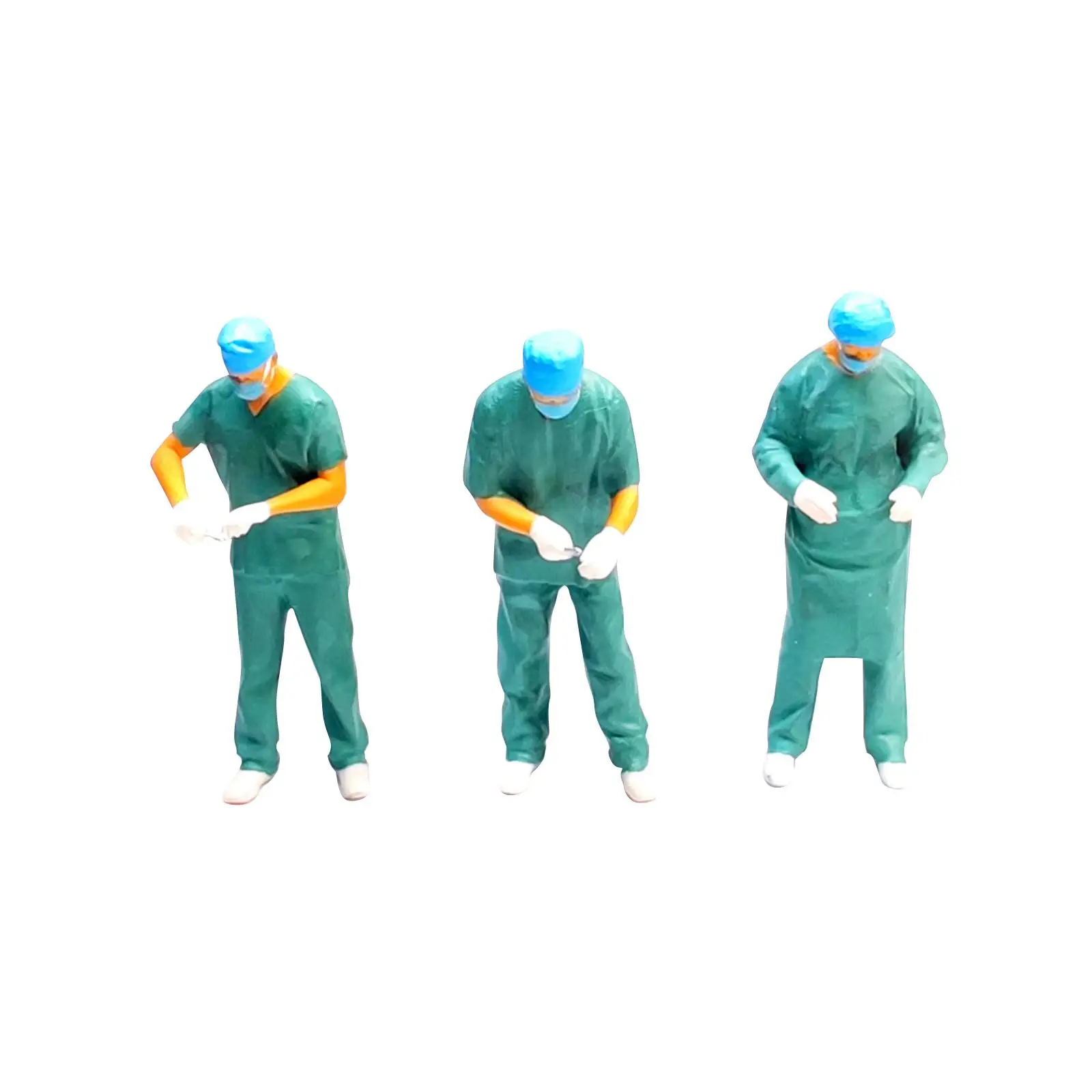 Miniature 1:64 Figures Model Realistic Accessories ,Resin Hand Painted Surgeon Figurine for DIY Projects Layout
