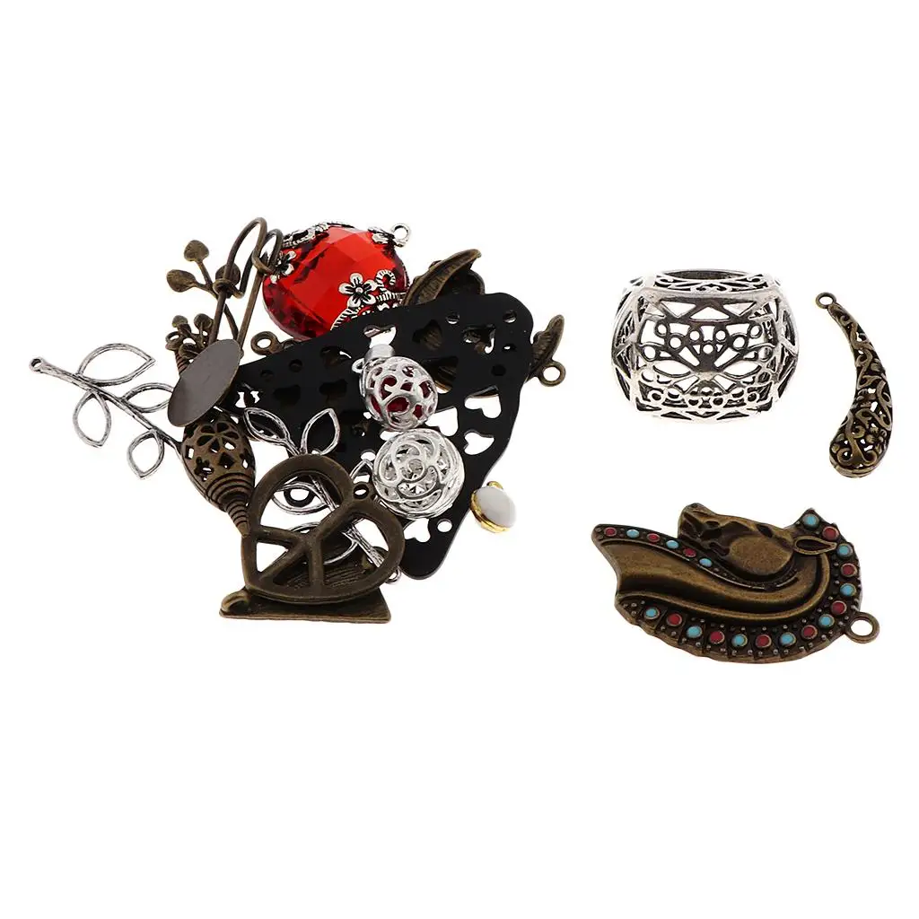 15 Pieces Old Fashioned Pendants in Different Styles Charms for DIY Jewelry Making Supplies Hanging Decorations, Novelty