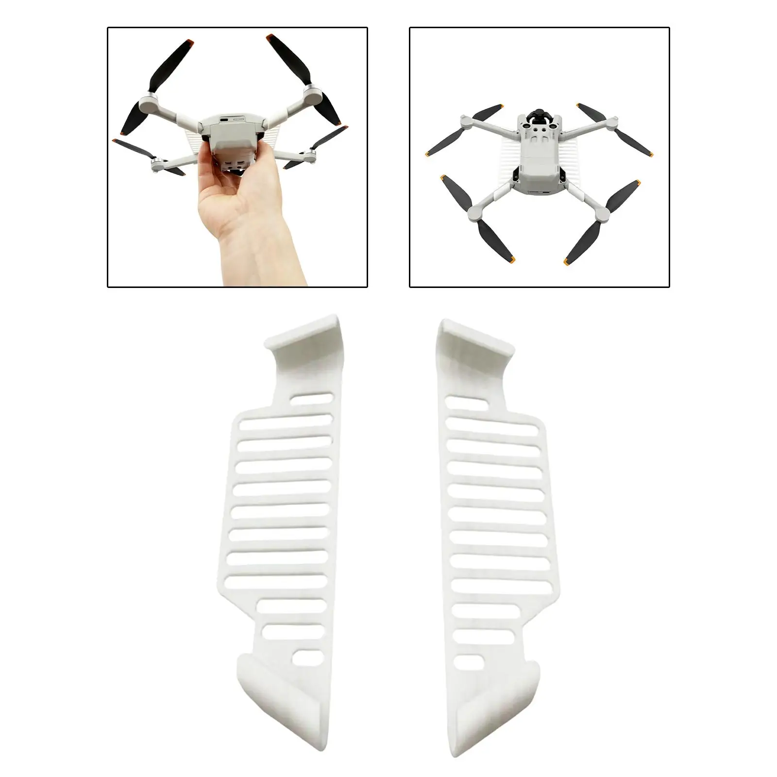2 Pcs Landing Hand Safety Bracket Hand Protect Supplies Handheld Durable Plastic Stable Landing Hand Safety Gear for DJI Mini