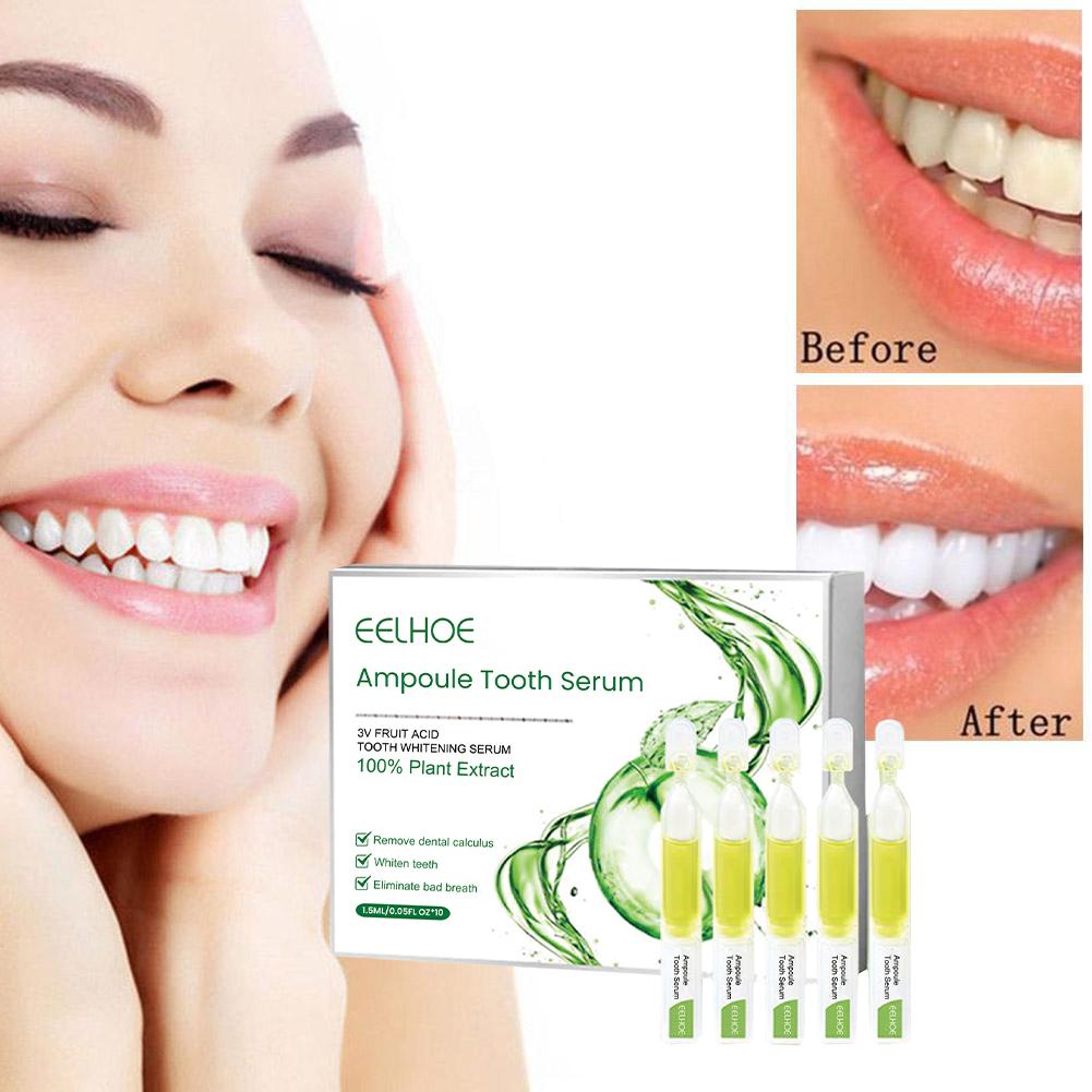 Best of Natural Mint Flavor Teeth Whitening Essence Oral Care Effective Remove Stains Teeth Cleaning Serum Ampoule Toothpaste 10 Pcs Reviews & Tips - Image 2