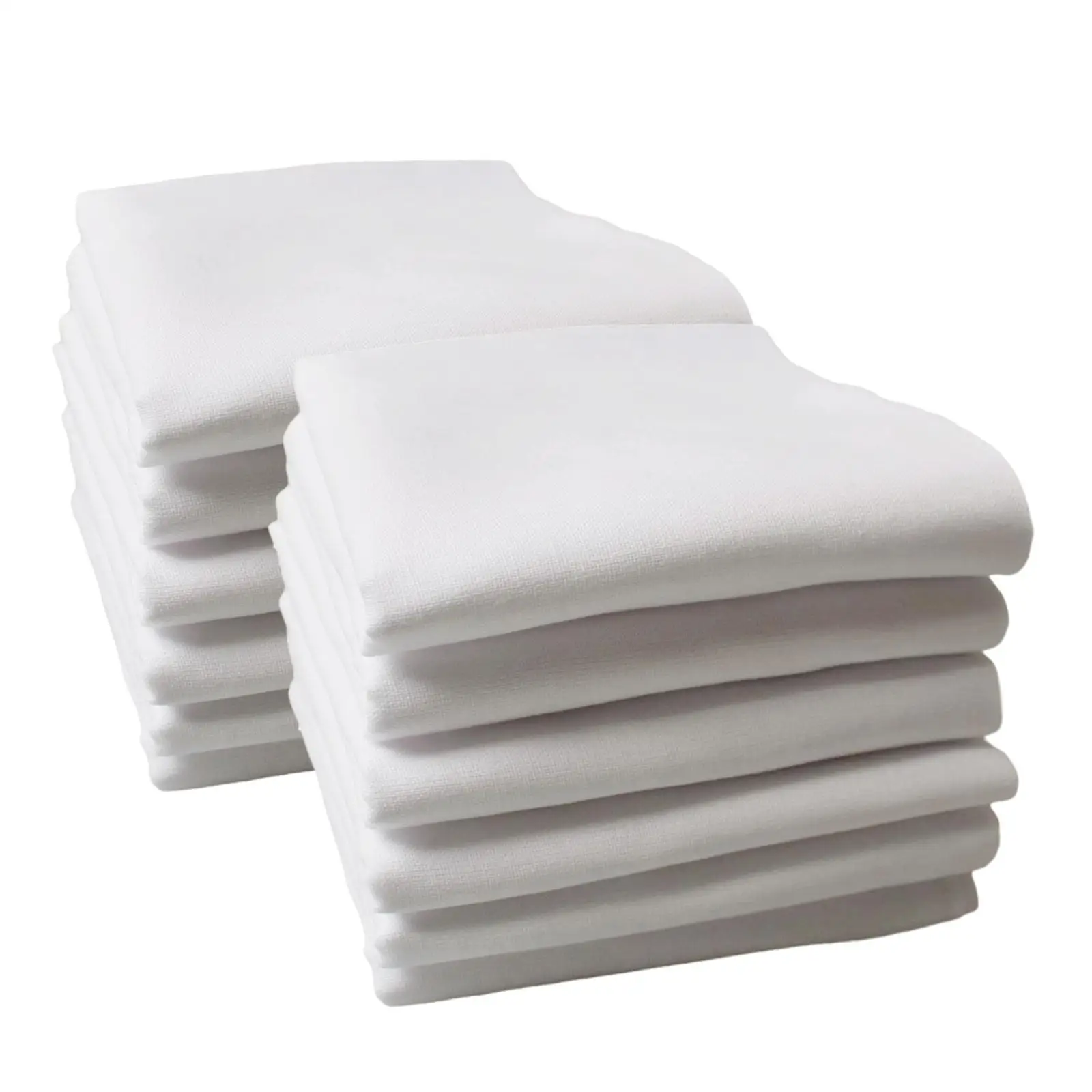 12Pcs Pure White Handkerchiefs Set Solid Color Cotton Hankies Men`s Hankies Vintage DIY Gift for Everyday Use Bridal Wedding
