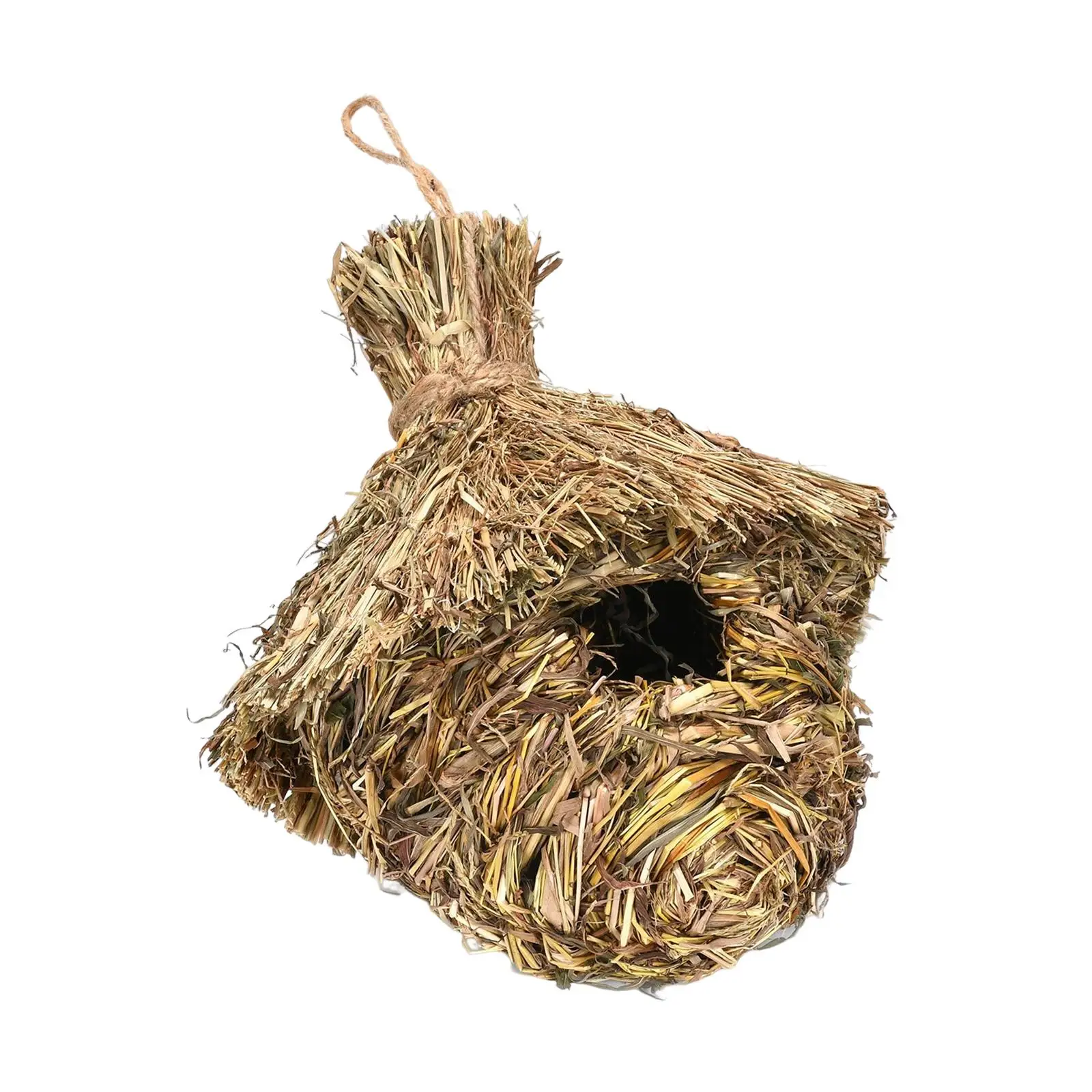 Woven Bird House Decoration Hut Birds Cage Nest for Pigeons Lovebird Owls