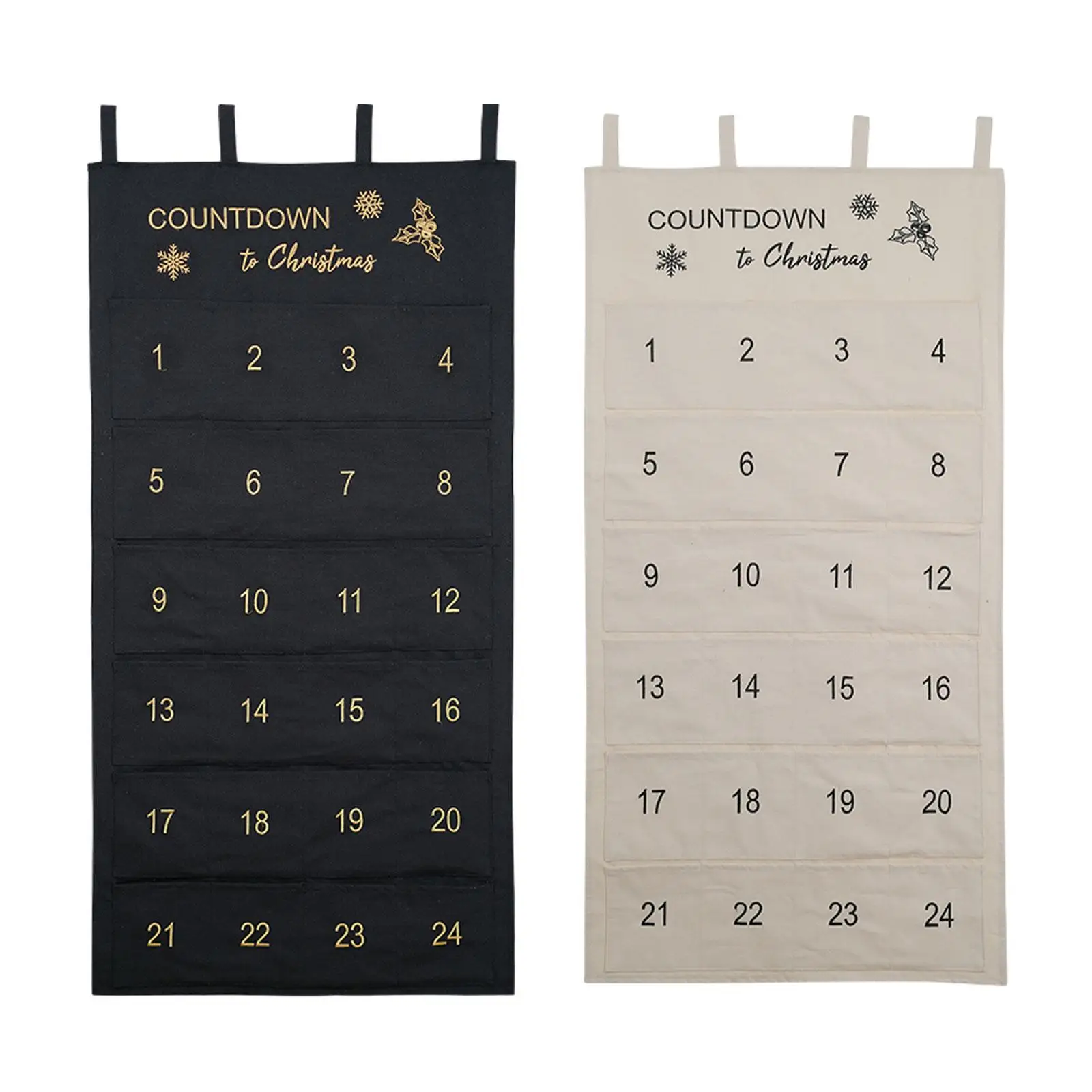 Christmas Advent Calendar 2023 Decorative Portable Hanging Storage Bag for Drawing Room Bathroom Office Party Home Decoration