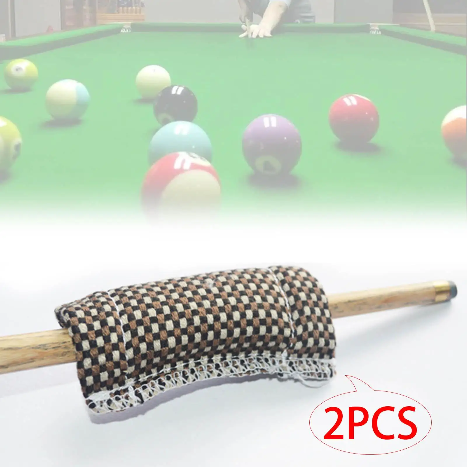2Pcs Billiard Pool  Shaft Cloth  Shaft Polisher Burnisher Easy to Carry Wearable Soft Convenient  Cleaner Tool