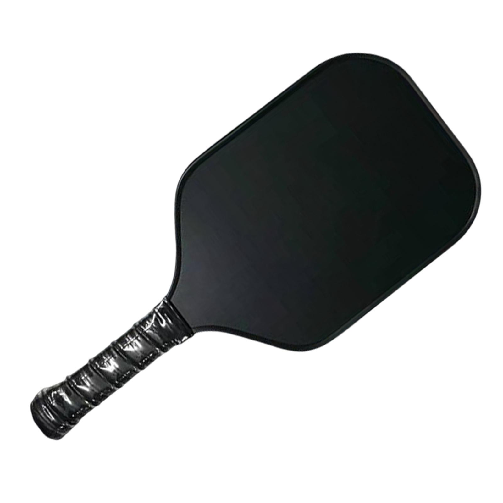 Carbon Fiber Racket Black, Accessory for Any Skill Level Players with Low Profile Edge Protection