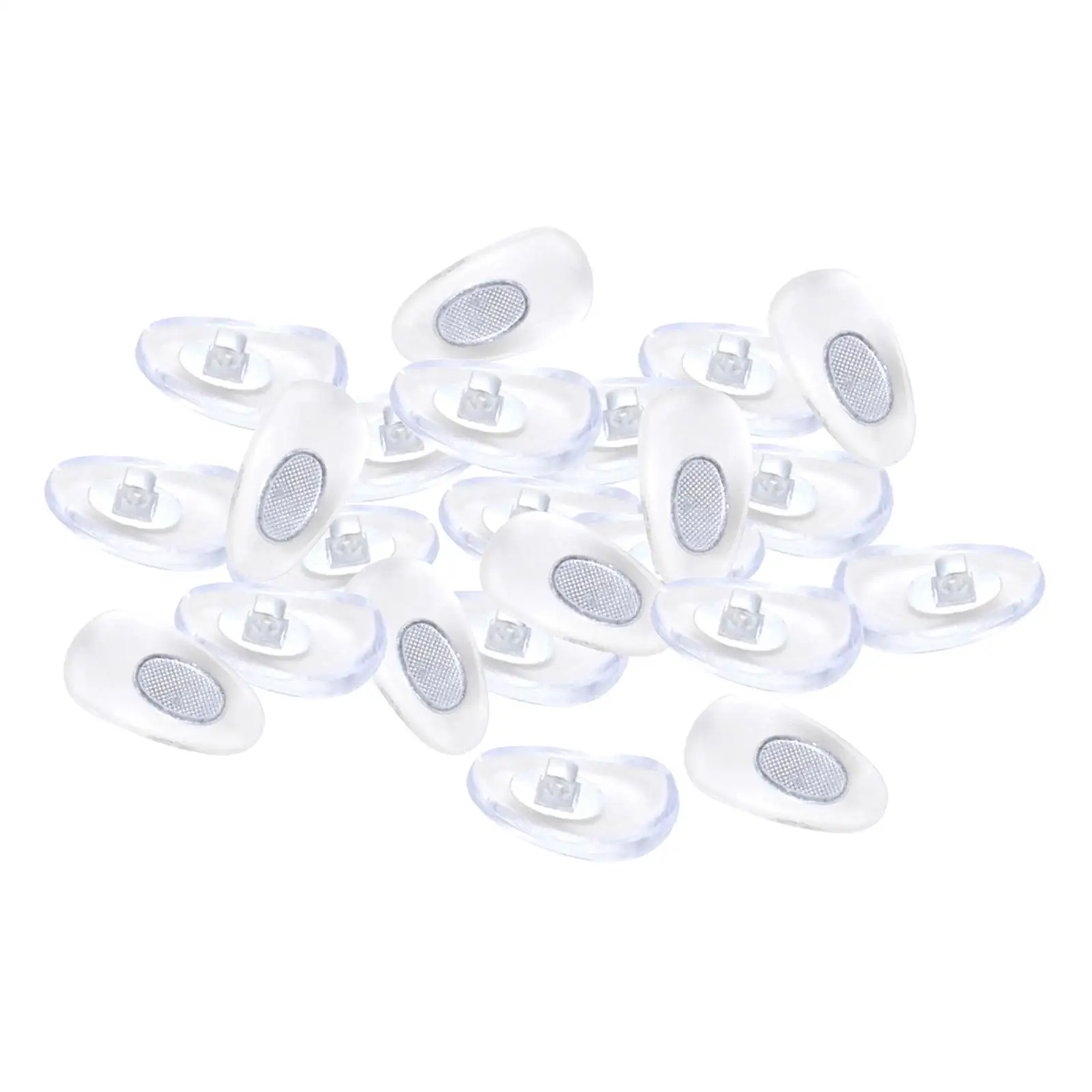 100Pcs Glasses Nose Pads with Metal Core Comfortable Nose Pieces Nose Bridge Pads Silicone Replacement for Eyeglasses Eyewear