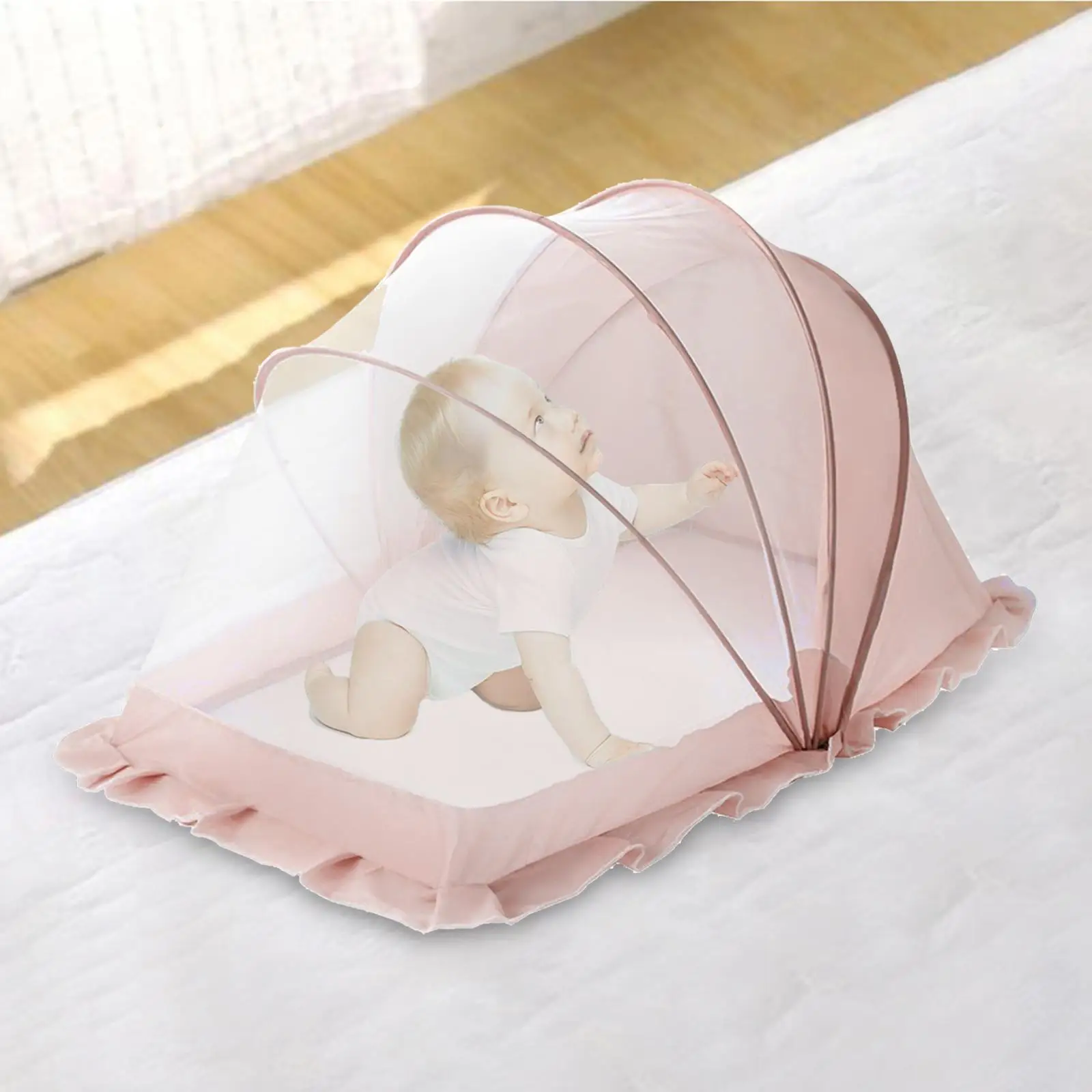 Crib Net Cover Multifunctional Portable Light Protection Cover for Newborn