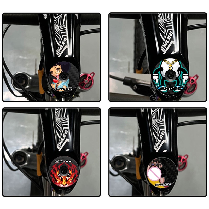 Description Picture 4 of item33mm Bike Stem Top Cap Cover Bicycle Carbon Fiber Headset Top Cap & Bolt Fork Tube Cover Bicycle Modification Accessories