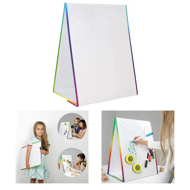 Dry Erase Board, Magnetic Desktop Whiteboard with Stand, Portable  Double-Sided White Board Easel for Students Memo To Do List - AliExpress