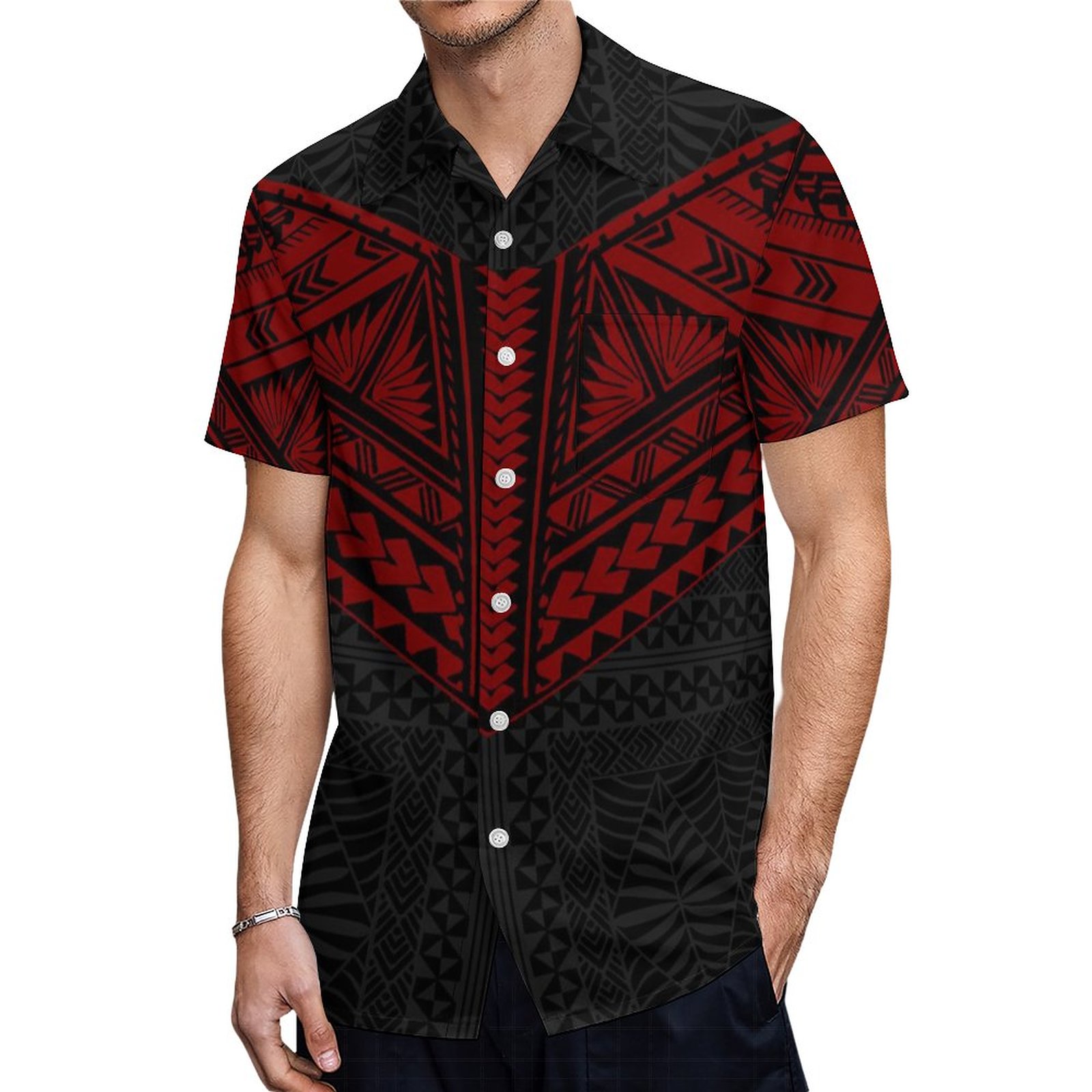 homens, design tribal polinésio, camisa casal, frete grátis