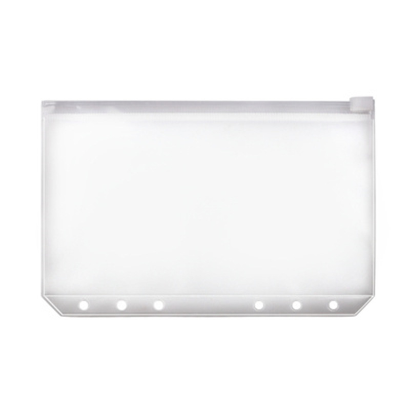 Zipper closure on PVC binder pouch