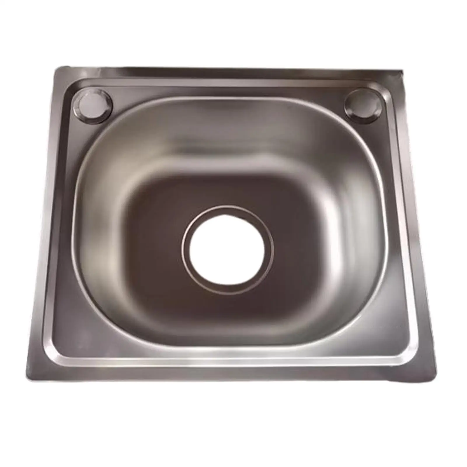 Topmount Kitchen Sink Single Bowl with Water Pipe Fast Drainage Design Rustproof 37cmx32cm Heavy Duty Drop in Bar Sinks