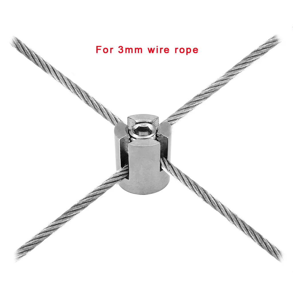 2 16 Stainless Steel 90 Degree 3mm Wire Rope Fitting Heavy Duty Rope Clamps Fittings