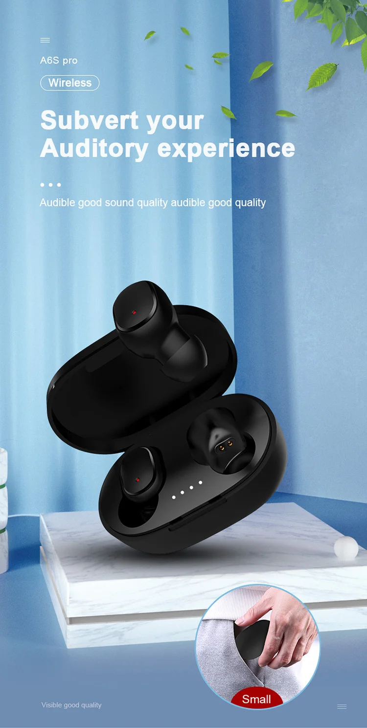 Title 1, Original A6S TWS Headset Wireless Earphones Blu...