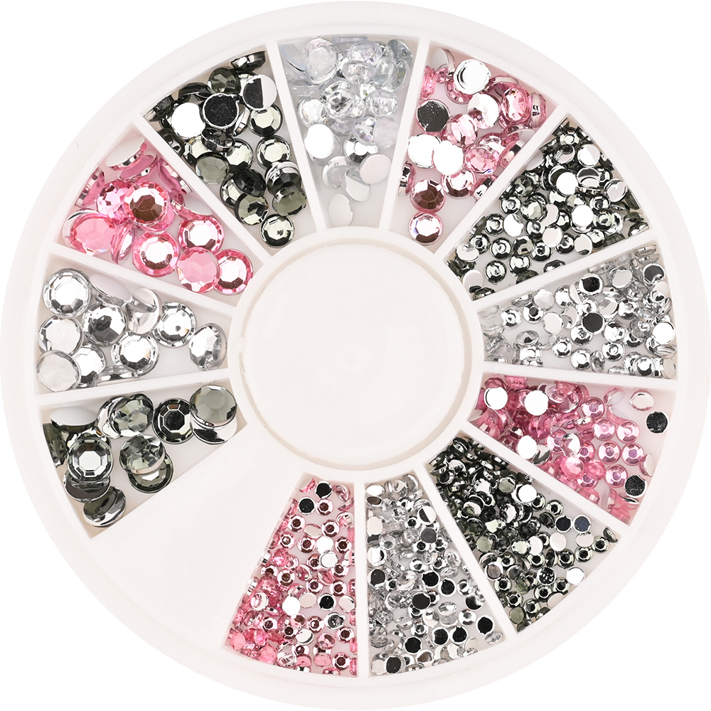 Best of 113 Wheels Professional Crystal Nail Art Decoration Mini Mixed Color Acrylic Nail Diamond 2mm / 3mm / 4mm / 5mm Manicure Rhinestone * Reviews & Tips - Image 4