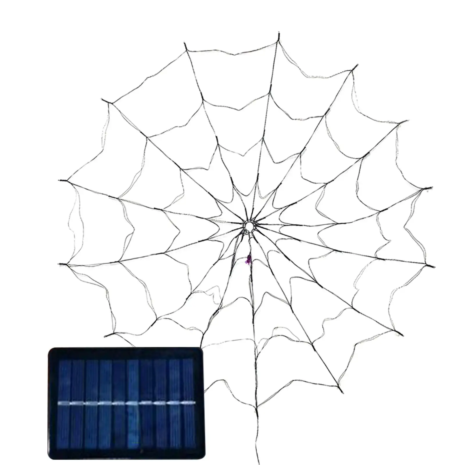 Halloween Spider Web Fairy Lights String Solar Lamps Lamp Dia.1M for Holiday
