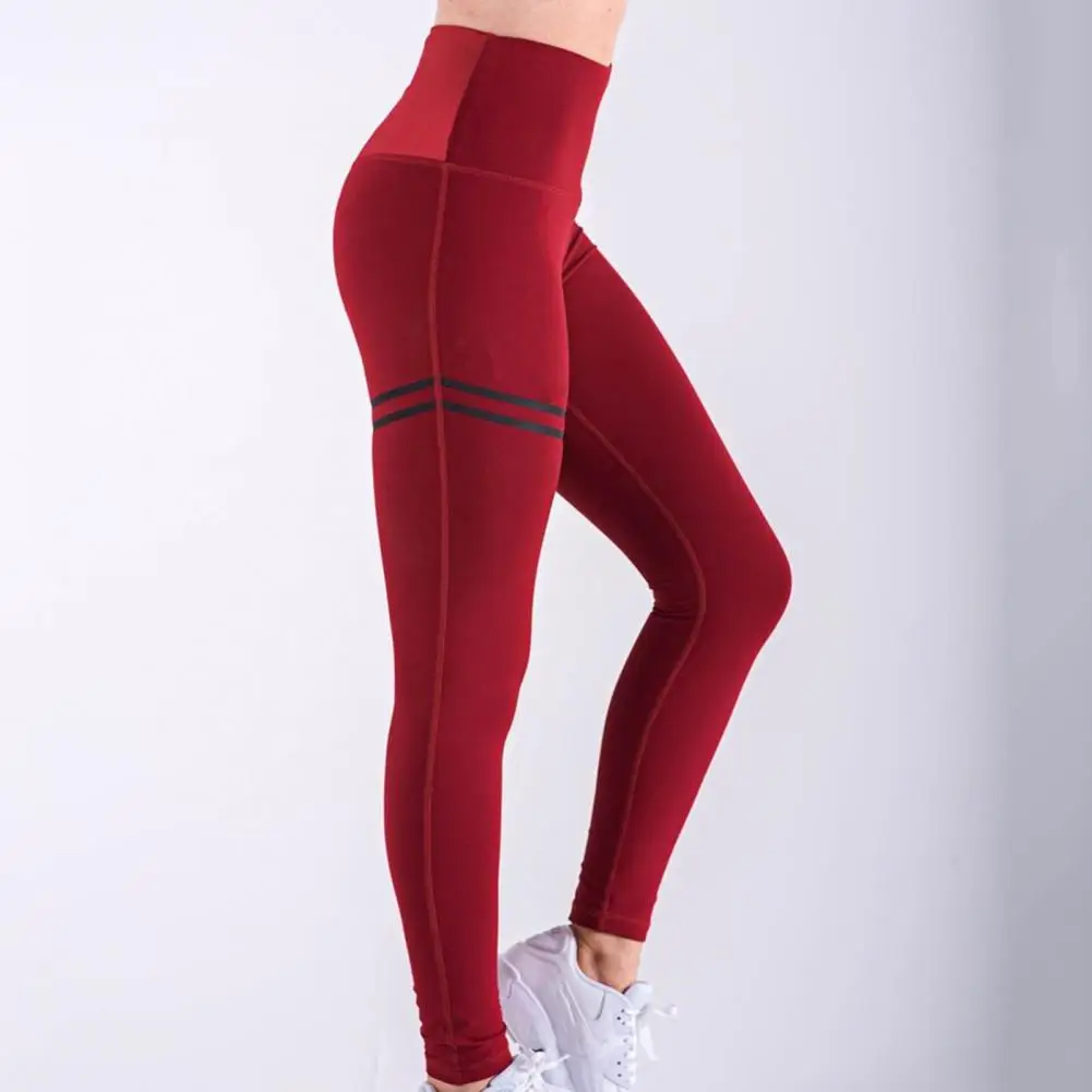 Leggings Fashion Women High Waist Hip Lifter Polyester Solid Color Stretchy Pants Leggings for Fitness Women's Clothing 2023