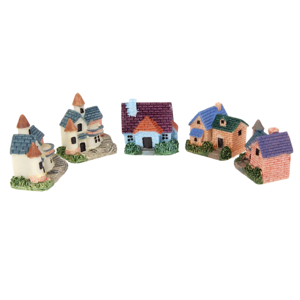 5pcs Miniature Dollhouse Craft Bonsai Garden Landscape European