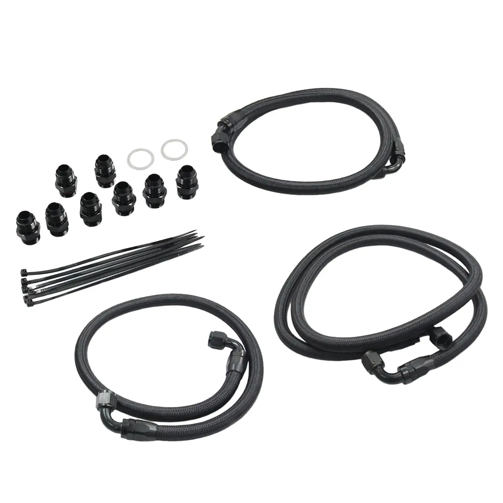 Automatic Durable Replacement Tube Pipe 10AN Hose Oil Cooler Multifunction Easy to Install Hose Fitting Kit for Chevrolet