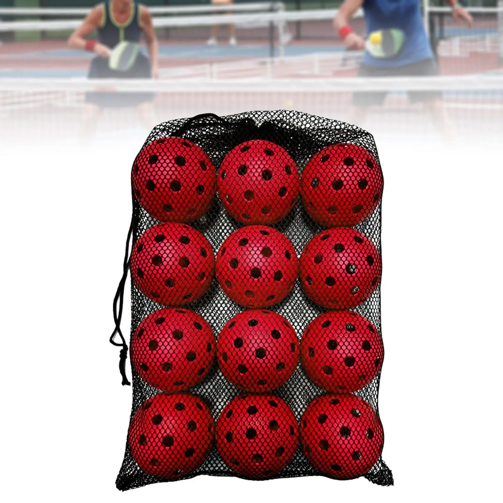 12x Pickleball Balls 40 Holes 74mm Professional Specifically Designed Accessories for Indoor Outdoor Sanctioned Tournament Play