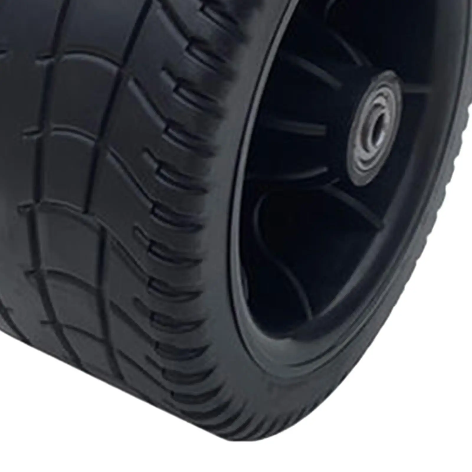 4inch Wide Wagon Cart Wheel PP Tires Black Easily Install Sturdy Practical