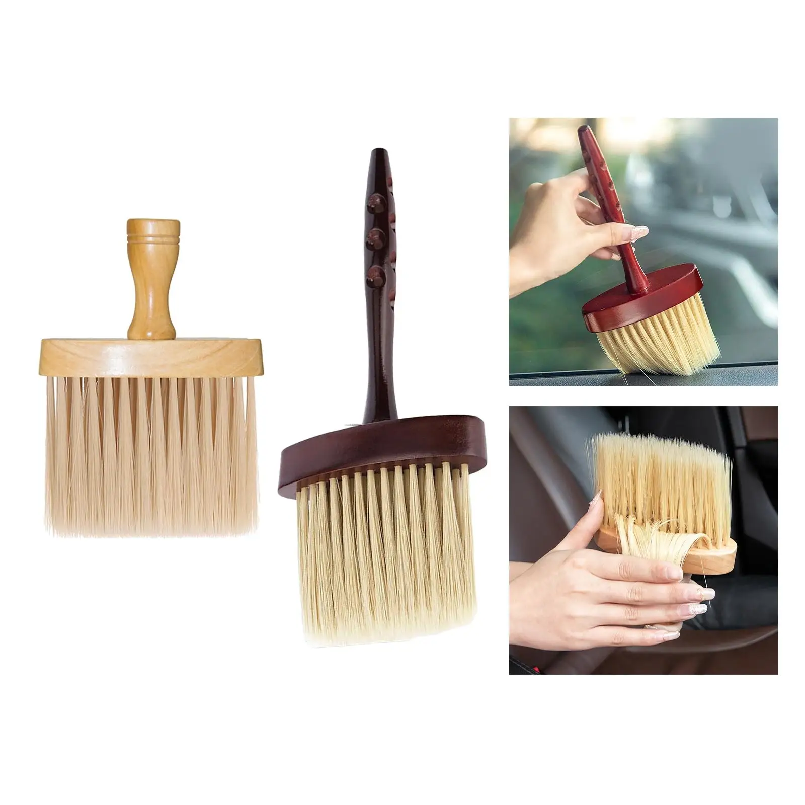 Automotive Car Interior Cleaning Wooden Brush for Leather, Computer, Fan Shutters Dust Remover Softs Sweeping ,Scratch 