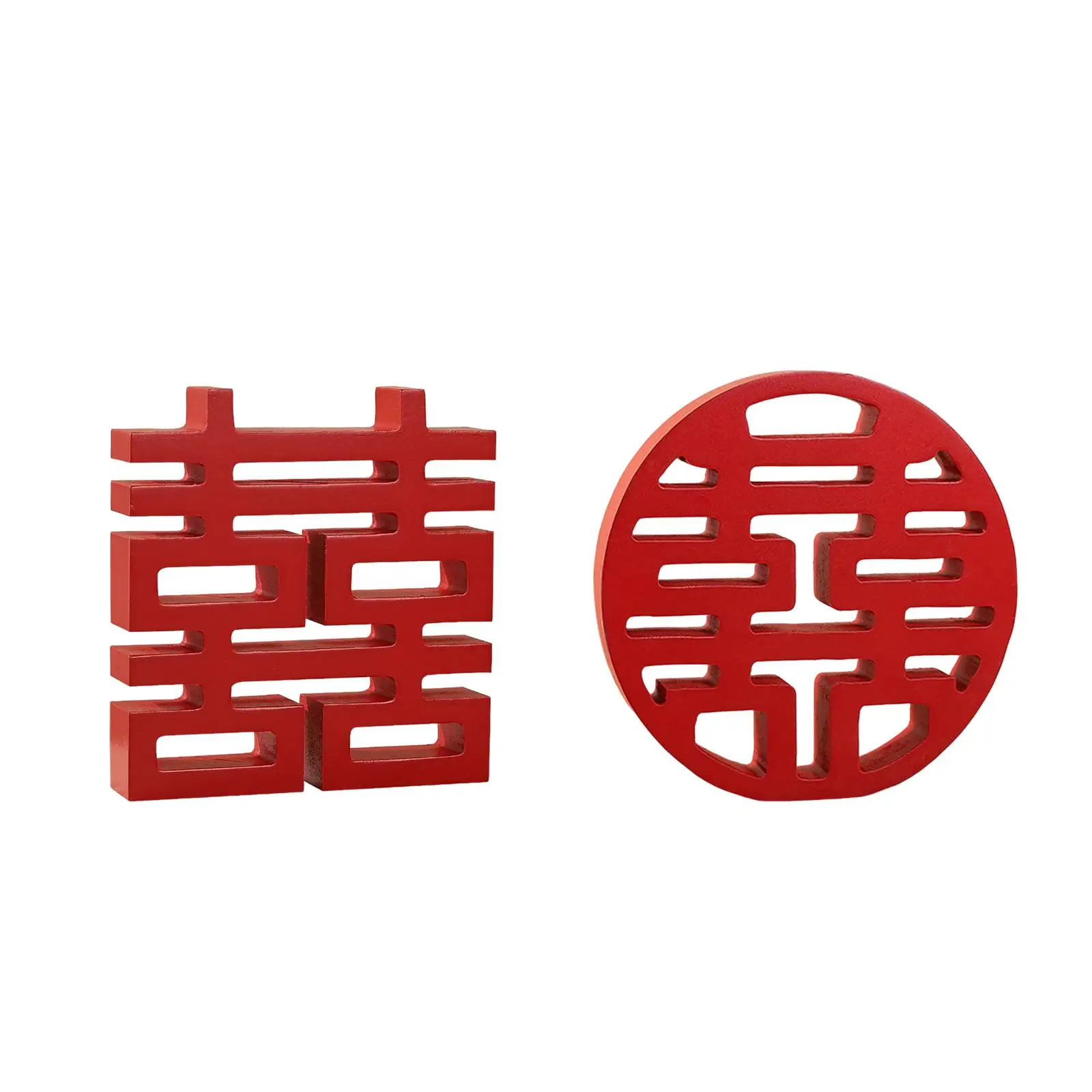 Festival Traditional Wedding Xi Chinese Character Wall Table Wooden Ornaments Living Room Decor Decorative Creative Portable DIY