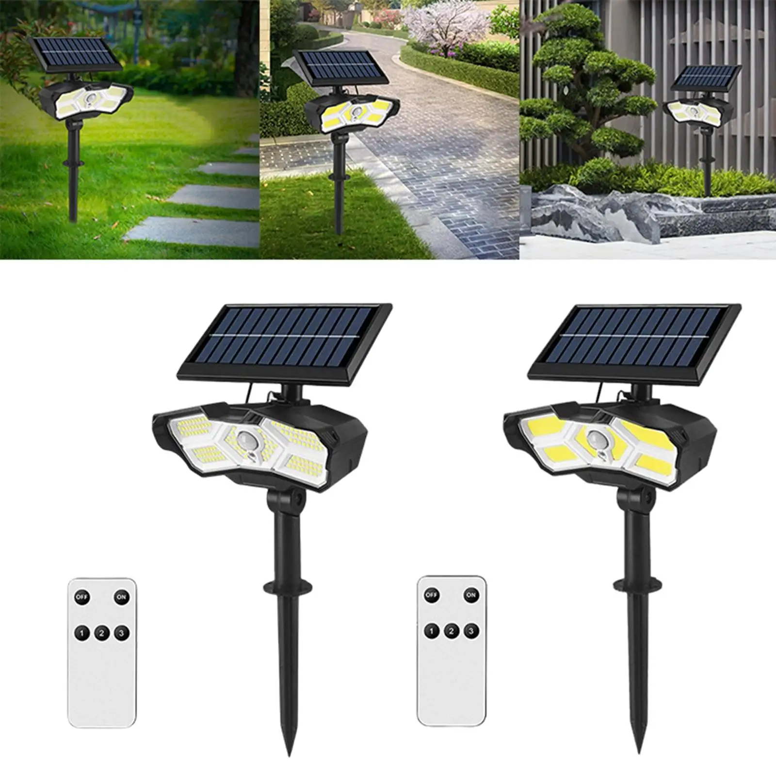 Outdoor Solar Lights Landscape Spotlights Solar Pathway Lights Outdoor Solar Powered Outdoor Lights for Backyard Driveway Patio