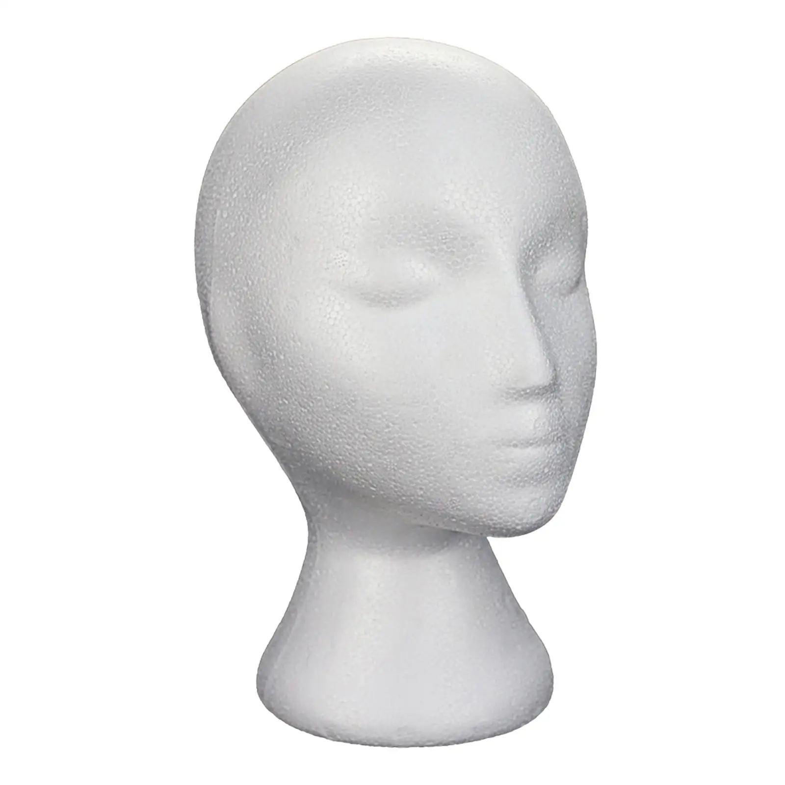 Foam Wig Head Professional White Multi Functional Female Mannequin Manikin Head Hat Display Stand Hat Rack for Salon Home Props