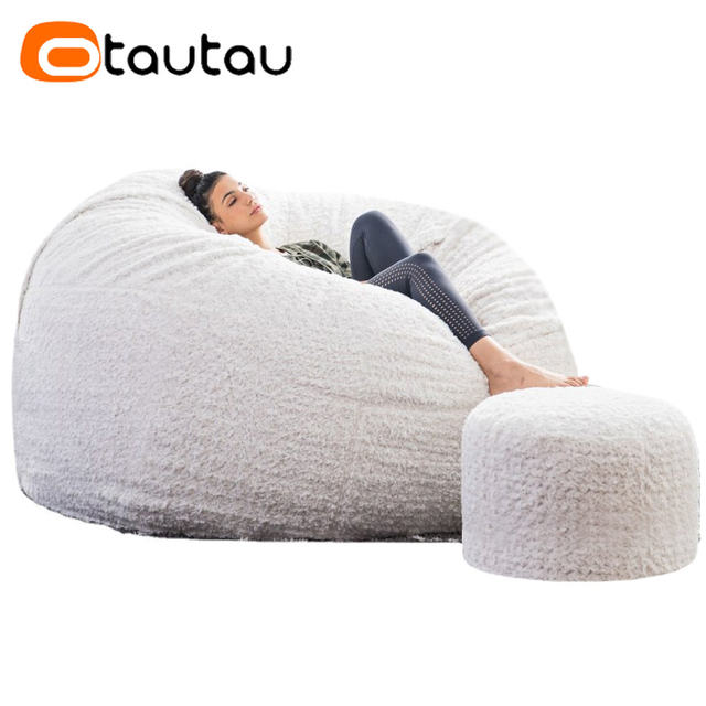 Otautau Bean Bag Chair With Filling Big Xxl Puff Seat Couch Bed Stuffed Giant  Beanbag Sofa Pouf Ottoman Relax Lounge Furniture - Bean Bag Sofas -  AliExpress