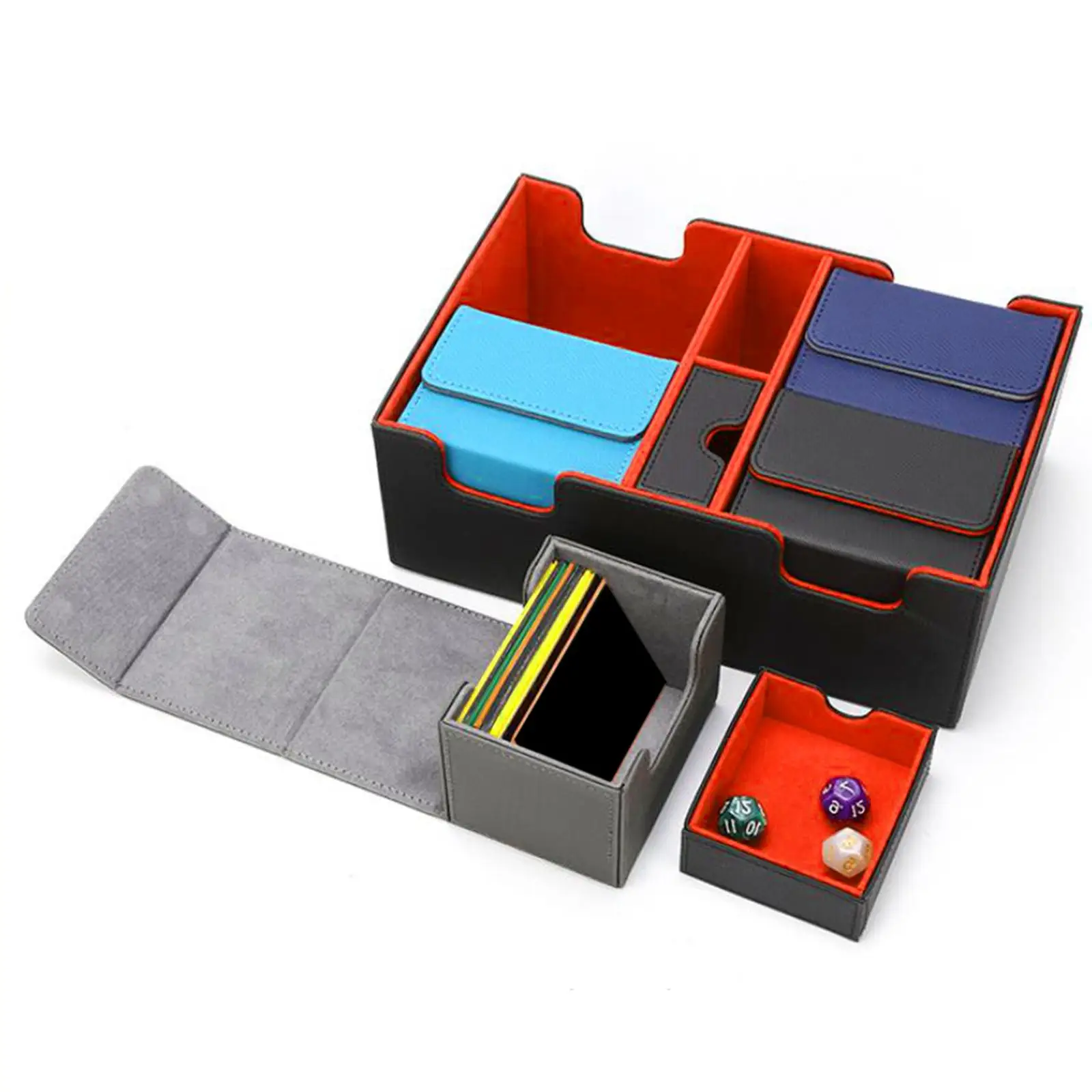 Premium Trading Card Deck Box Multi Functional Container Case for Trading Card Games
