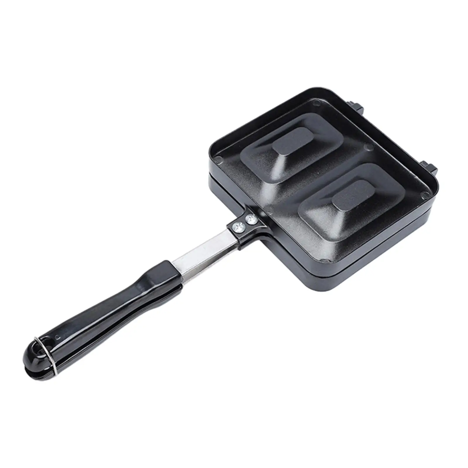 Sandwich Maker Nonstick with Double Handleslockable Double Handles Cooking Baking Utensil for Lunch Toast Waffle Steak Pancakes