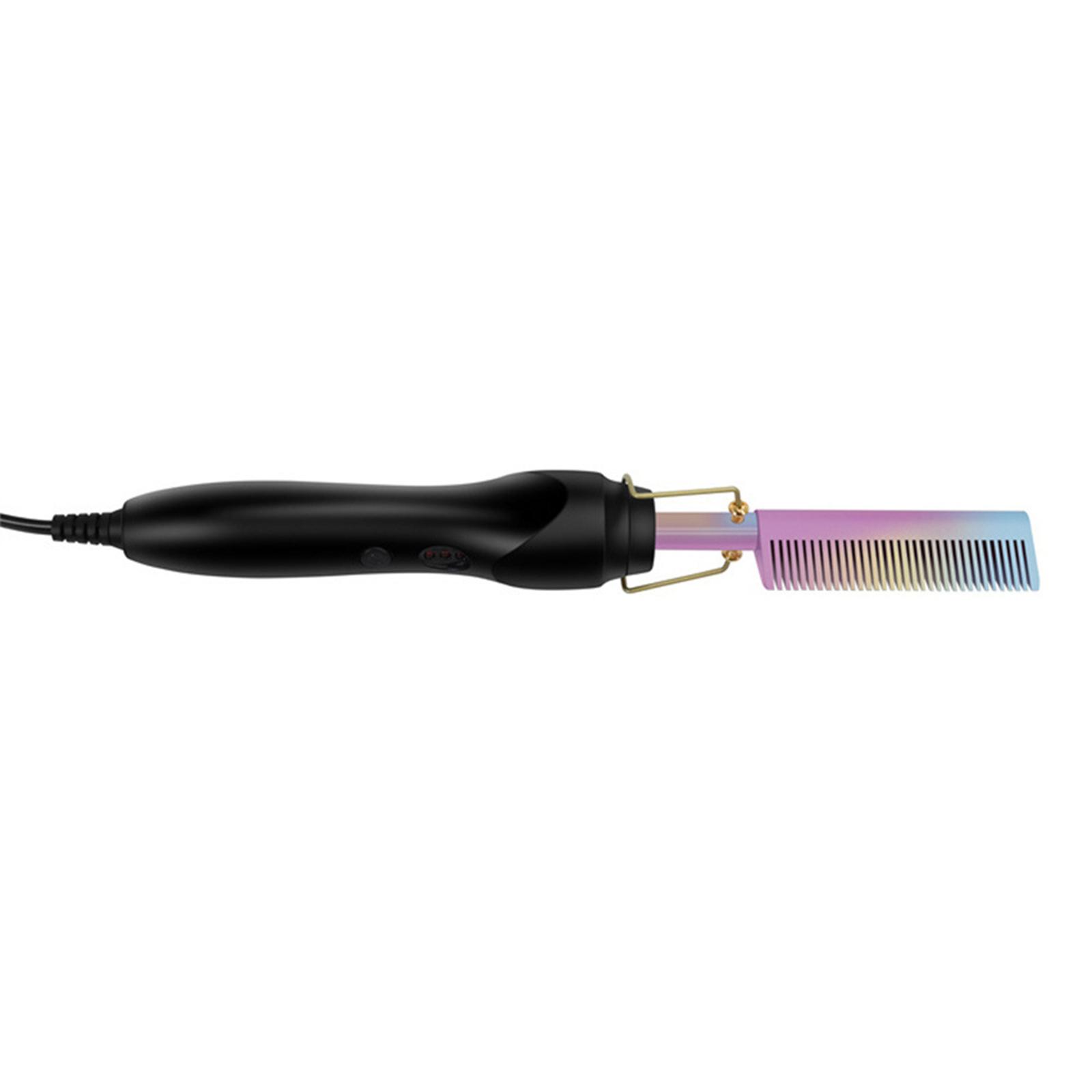 Hair Straightener Comb Brush Curl Press Comb EU Plug Short Hair Thin Hair Hair Styling