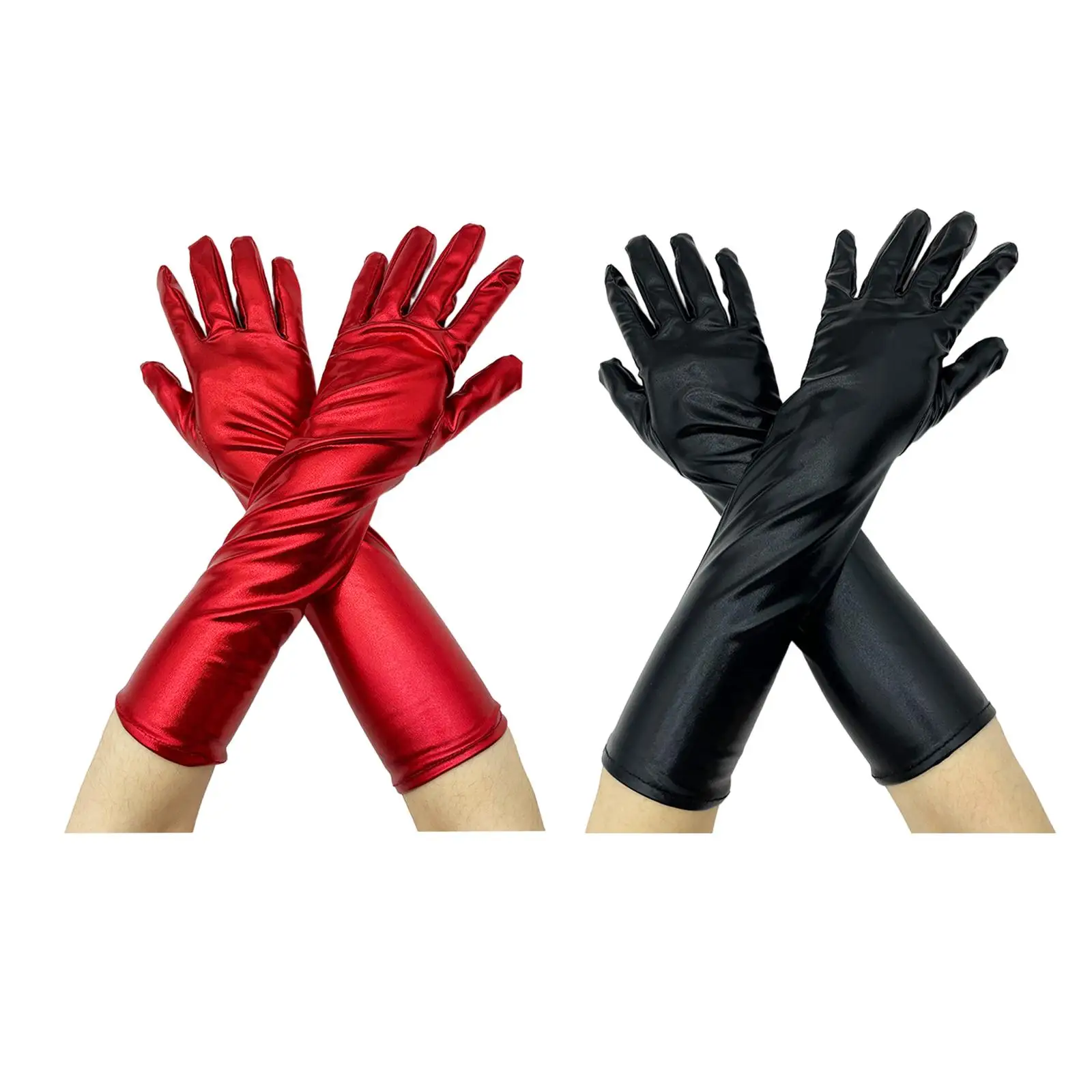 Elegant Long Gloves Mittens Women Flapper Gloves Full Finger Opera Gloves for Ladies Adult Matching Costume Girls Accessory