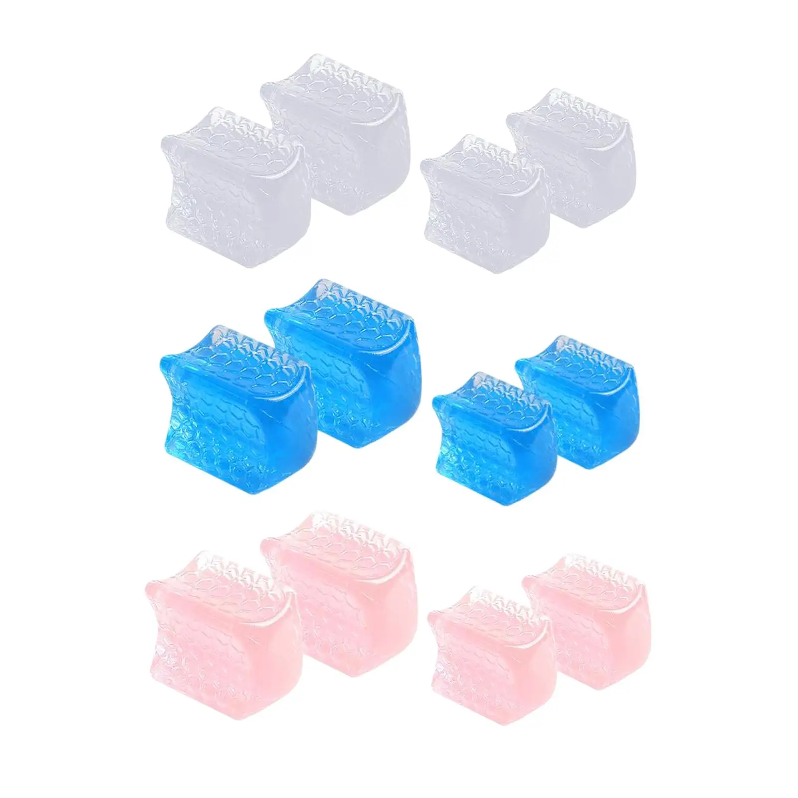 4 Pieces Silicone Toe Separators Stretcher Cushions Corrector Protector Washable Reusable Easy to Clean Separate Overlapping Toe