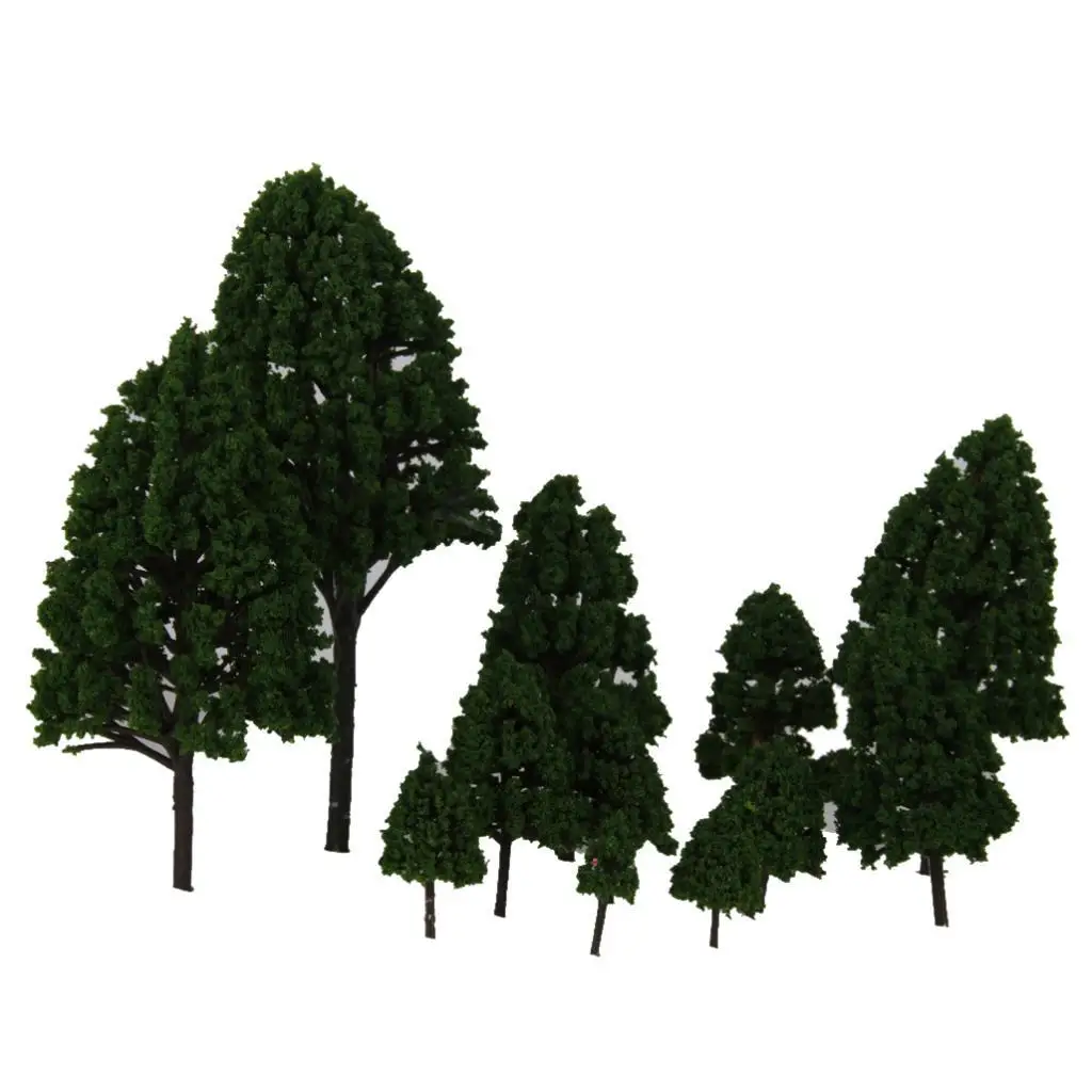 12x Multi Scale Poplar Trees Model Train Layout Park Forest Scenery 2.5-16cm