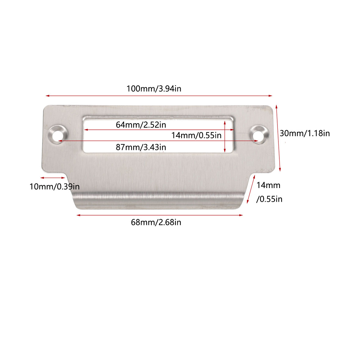 Description Picture 3 of item4 Inch Stainless Steel Plated Strike Plate for Wood / Metal Door Jamb, Latch Strike Door Reinforcement Plate Hasp Latch Lock