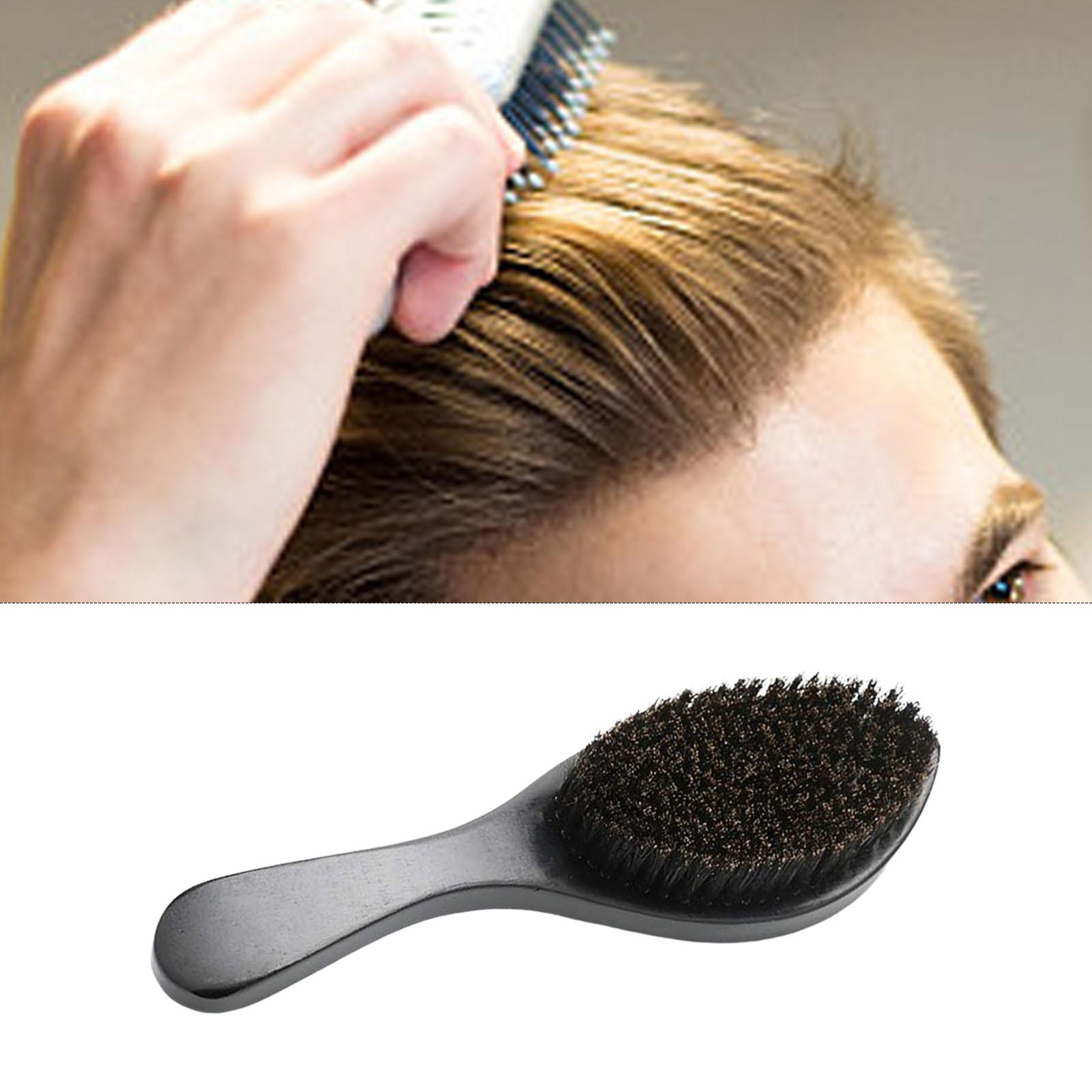 Unique Boar Bristle Beard Brush Soft Hair Styling Comfort Durable Wooden Styling Comb Grooming Tool