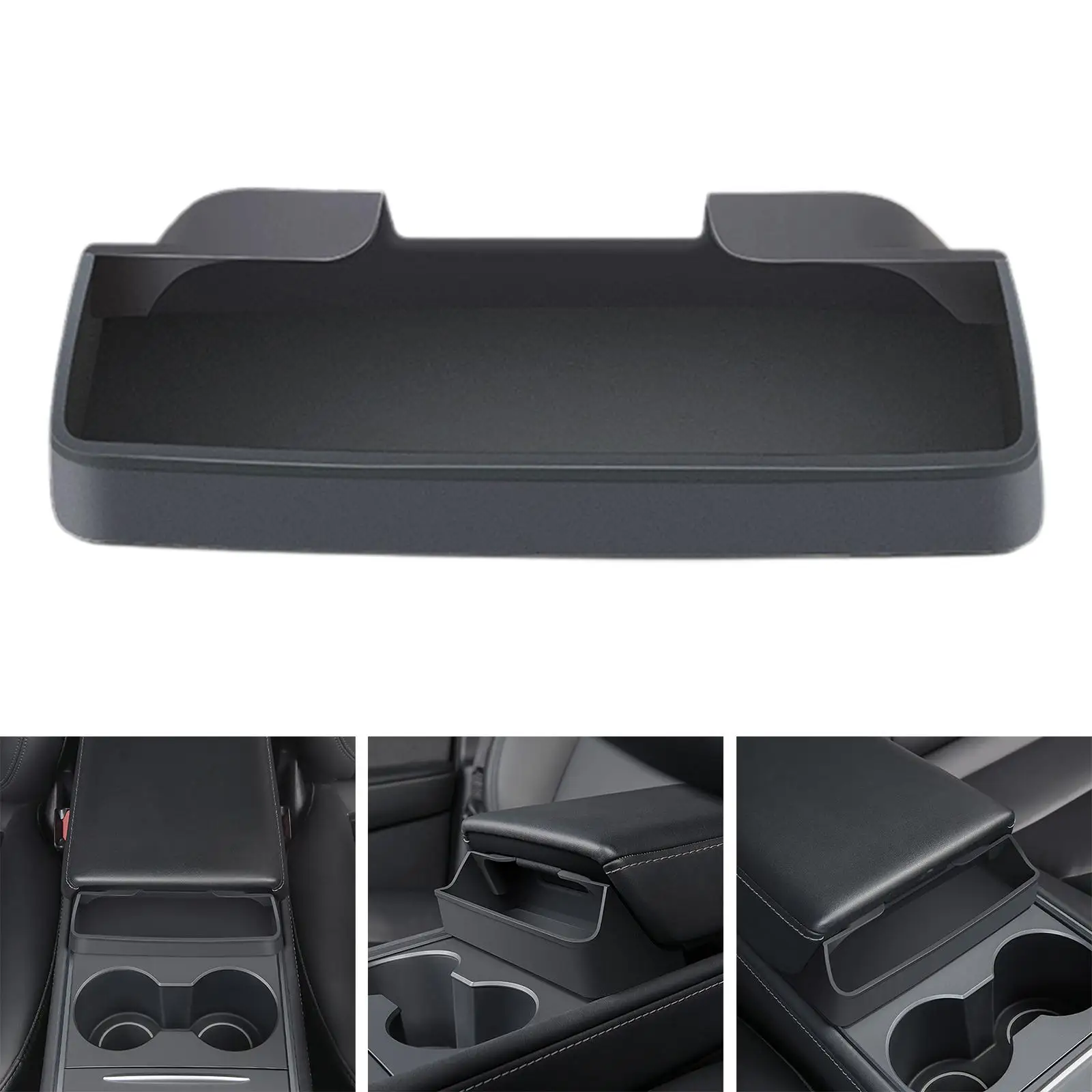 Armrest Eyeglasses Storage Box Soft Multifunctional for Tesla Model Y 3