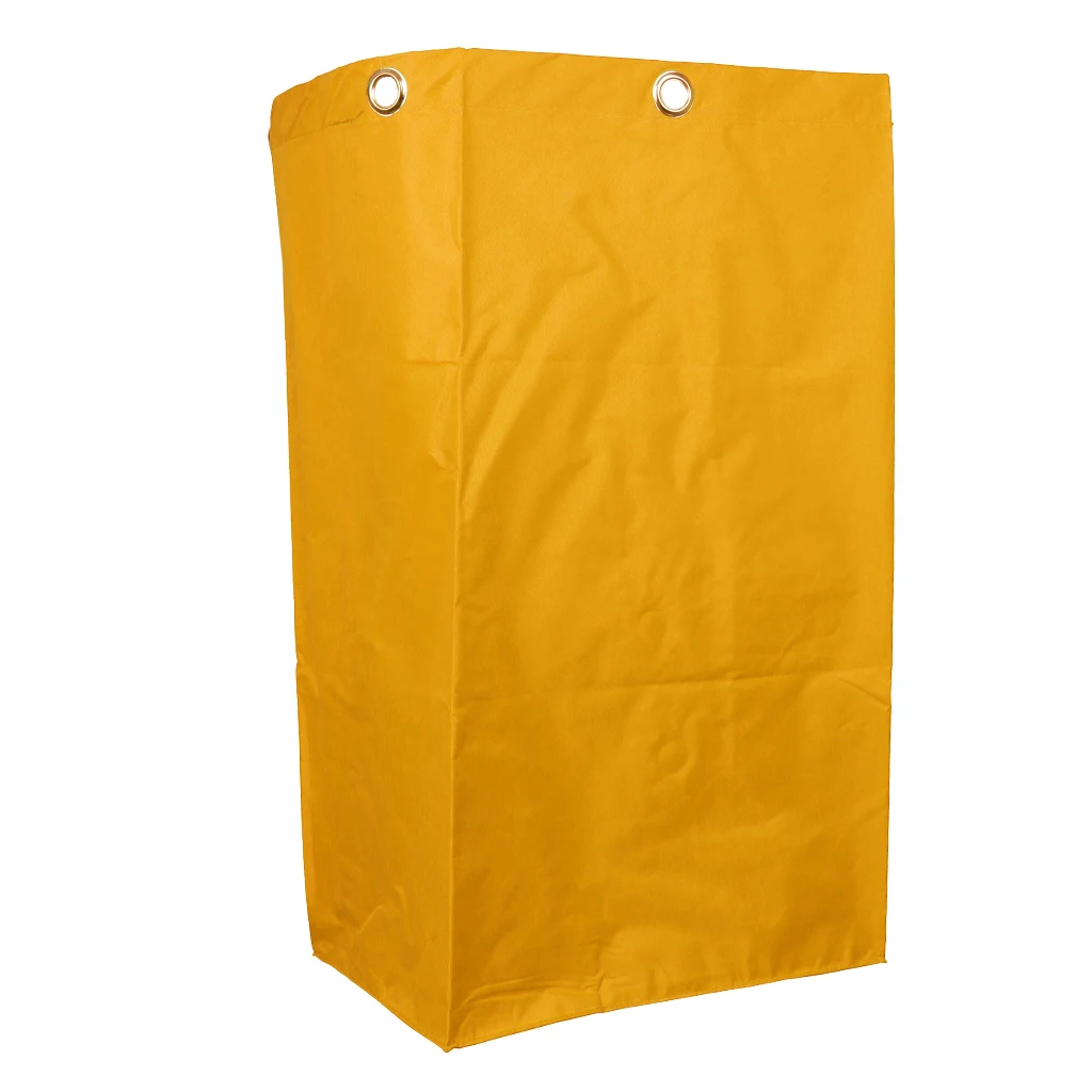 Oxford Waterproof Janitorial Cleaning Cart Bag Storage Bag Cleaner Yellow
