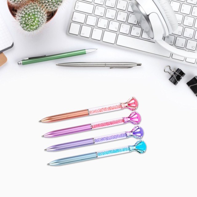 ACMECN Pen with crystal Ballpoint Pen Bling Diamond Decorative Pens  Retractable Smooth Writing Instruments Famous Brand Ball Pen - AliExpress