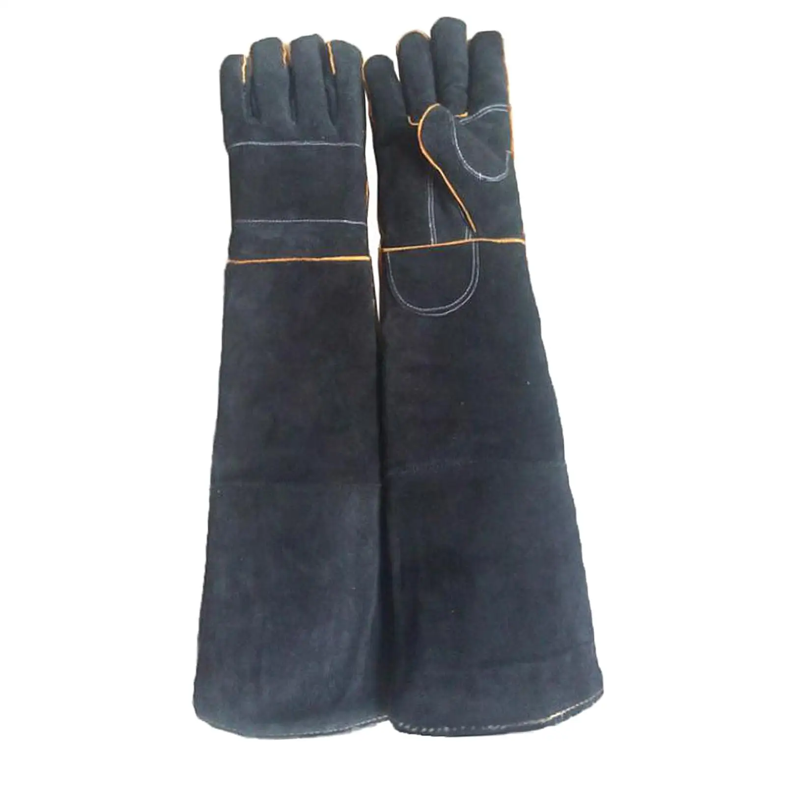 Animal Handling s  Thickened Cowhide , Double Leather Finger s & Backs for  , /Wear/Tear Resistance 60cm